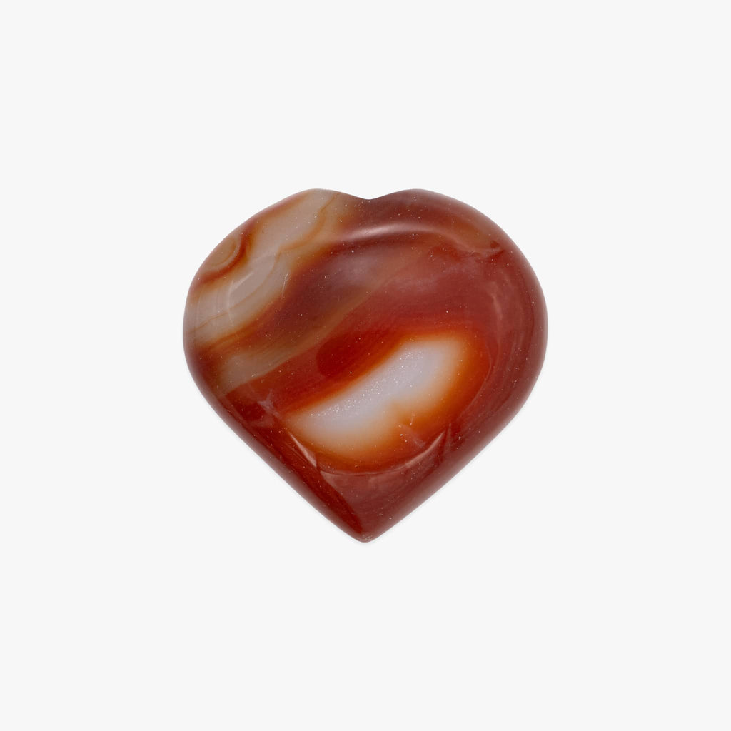 Coeur poli en pierre Cornaline - SLOYA