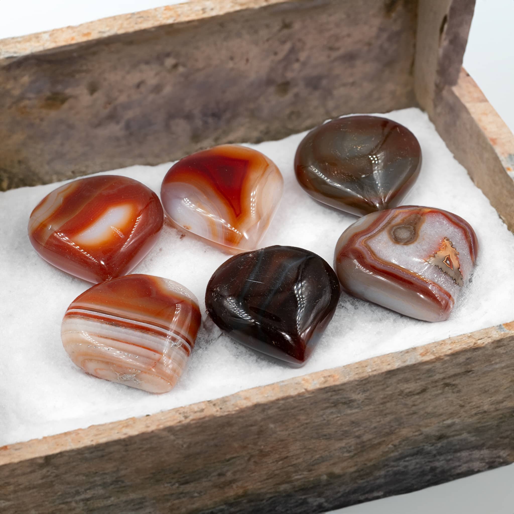 Coeur poli en pierre Cornaline - SLOYA