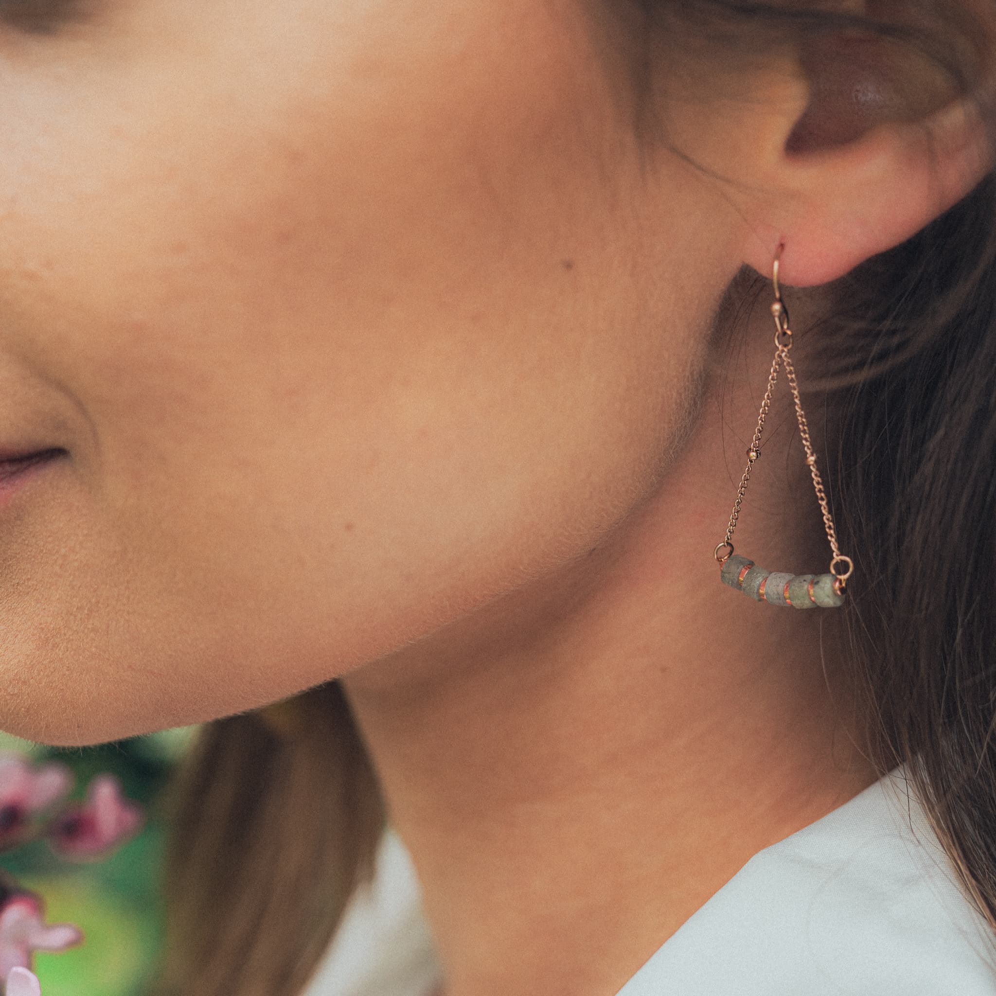 Boucles d'oreilles PIANA en pierres Labradorite - SLOYA