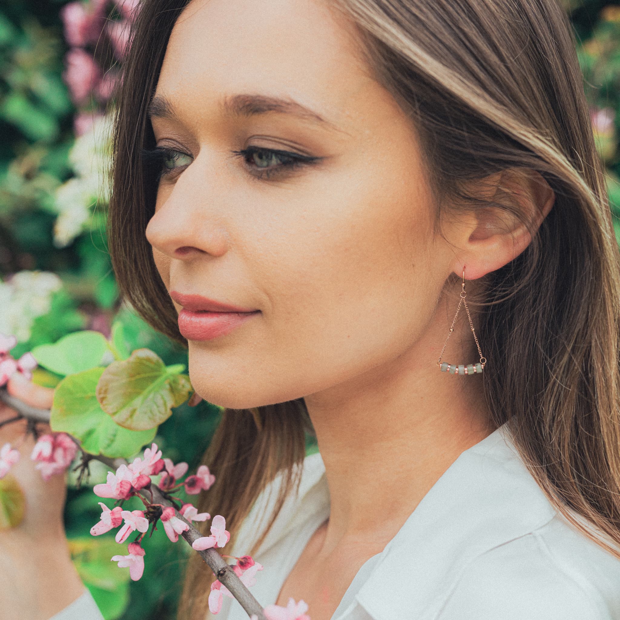 Collier, bracelet et boucles d'oreilles Piana en pierres Labradorite - SLOYA