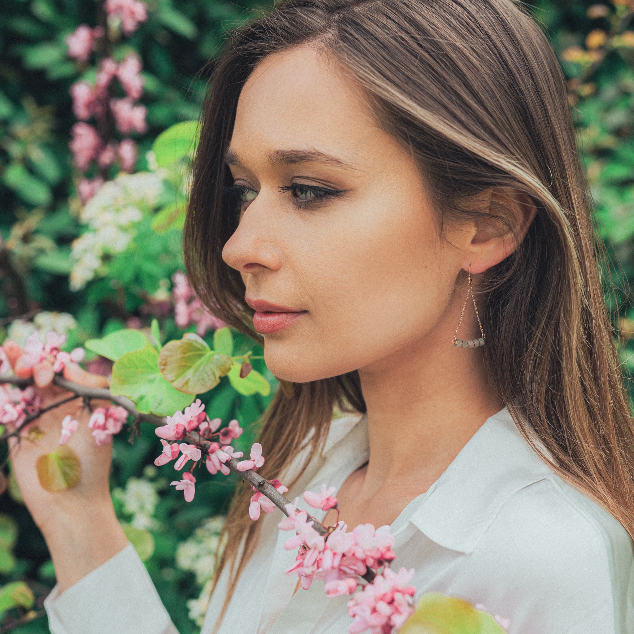 Collier, bracelet et boucles d'oreilles Piana en pierres Labradorite - SLOYA