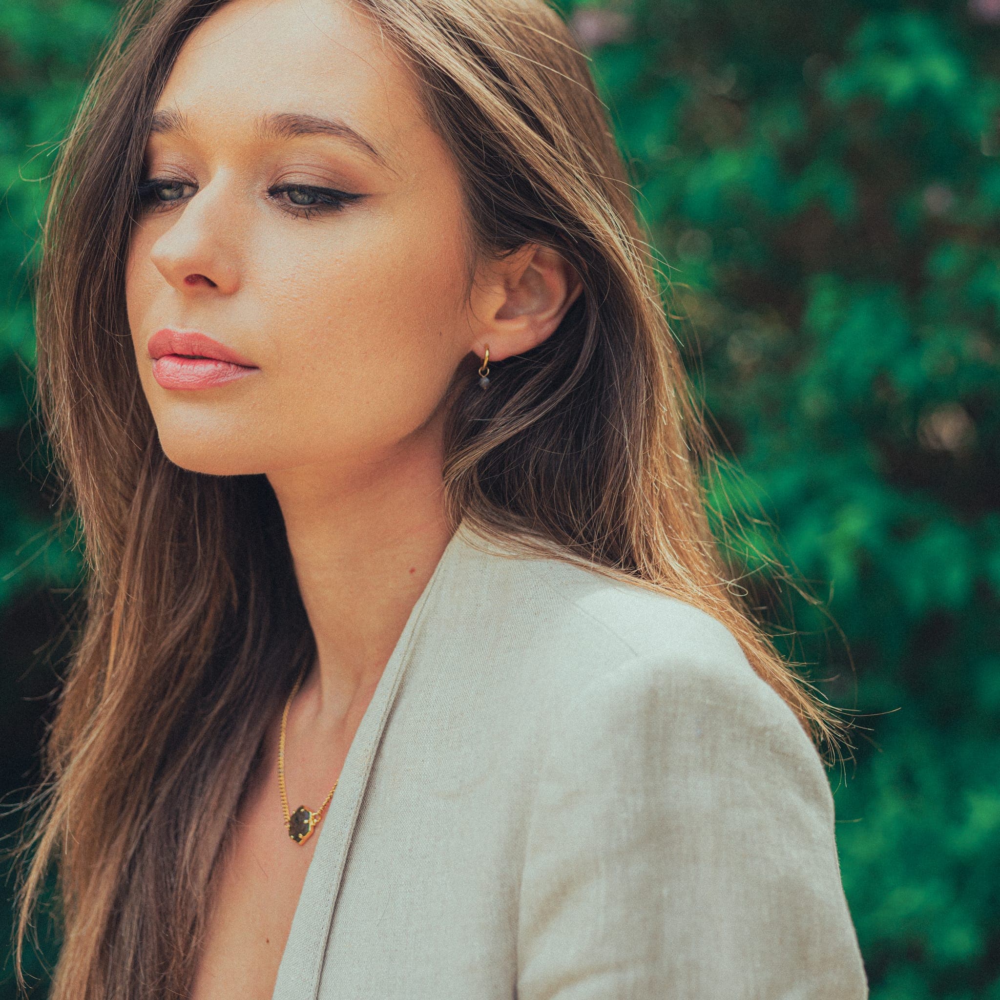 Boucles d'oreilles Serena en pierres Spectrolite - SLOYA