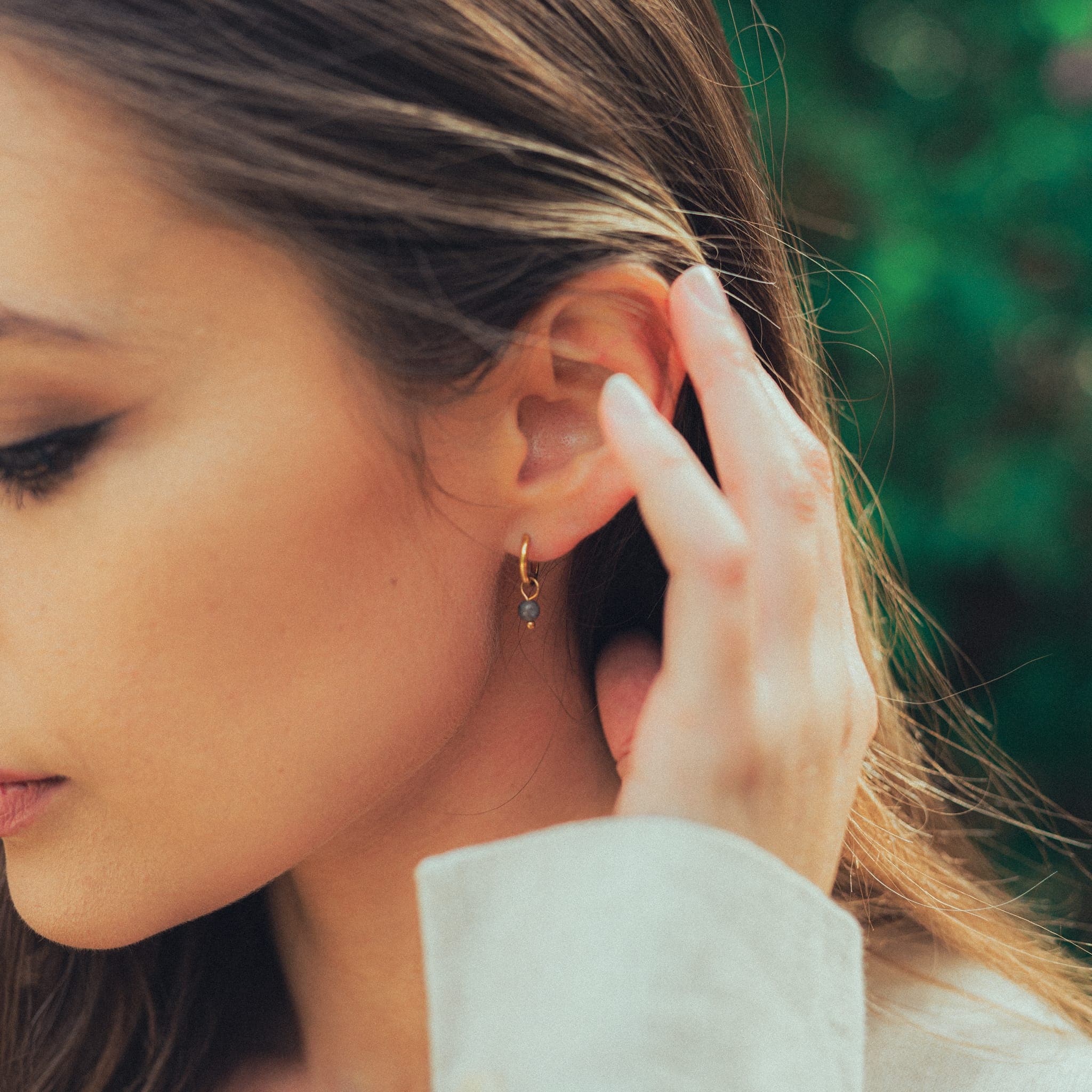 Boucles d'oreilles Serena en pierres Spectrolite - SLOYA