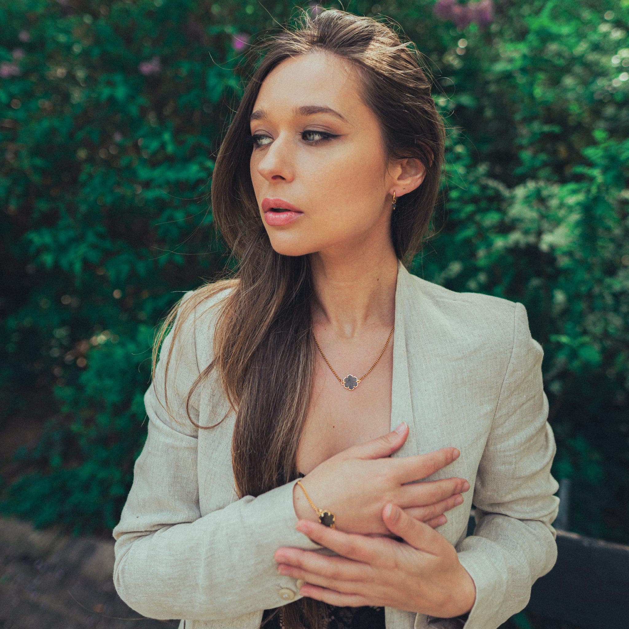 Boucles d'oreilles Serena en pierres Spectrolite - SLOY