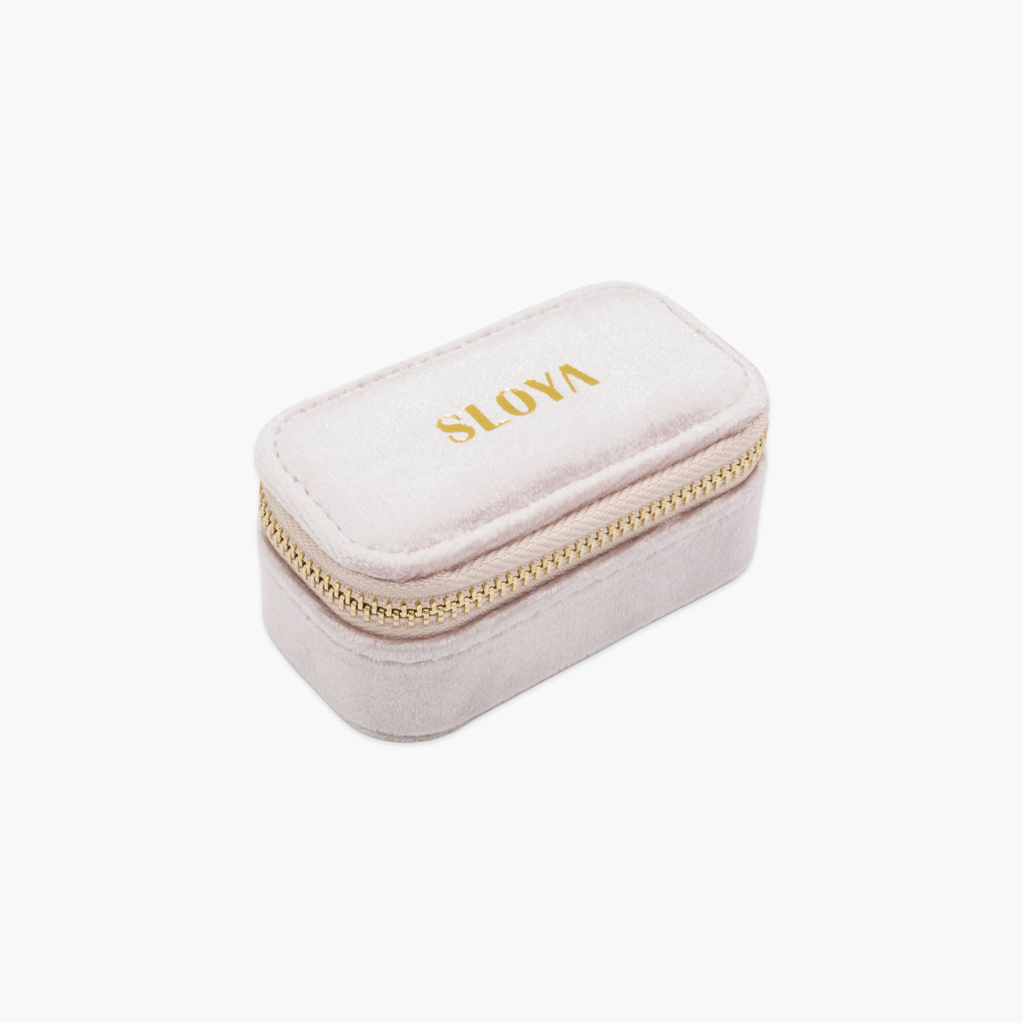 Mini boîte à bijoux velours rose pêche - SLOYA