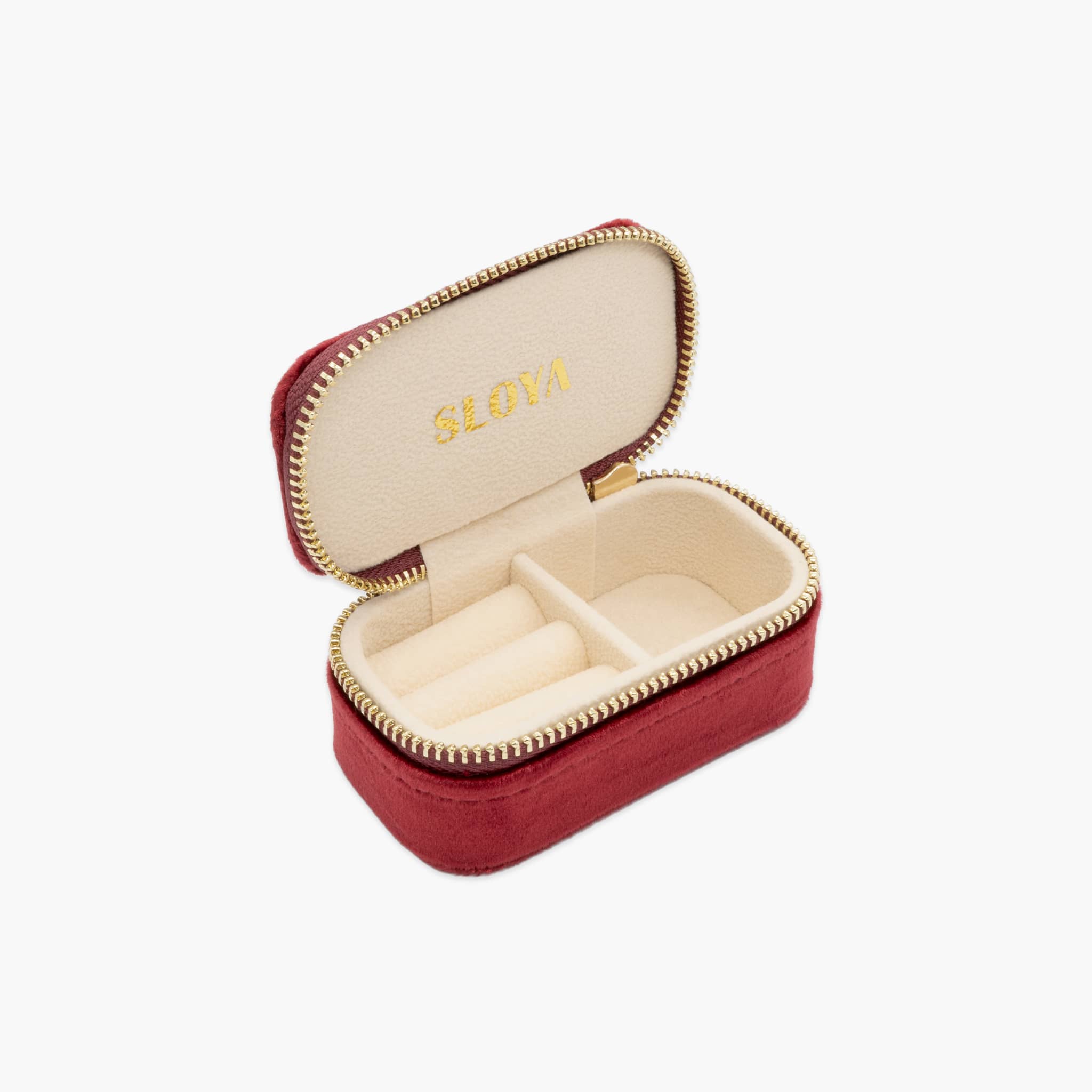 Mini boîte à bijoux velours rouge grenat - SLOYA