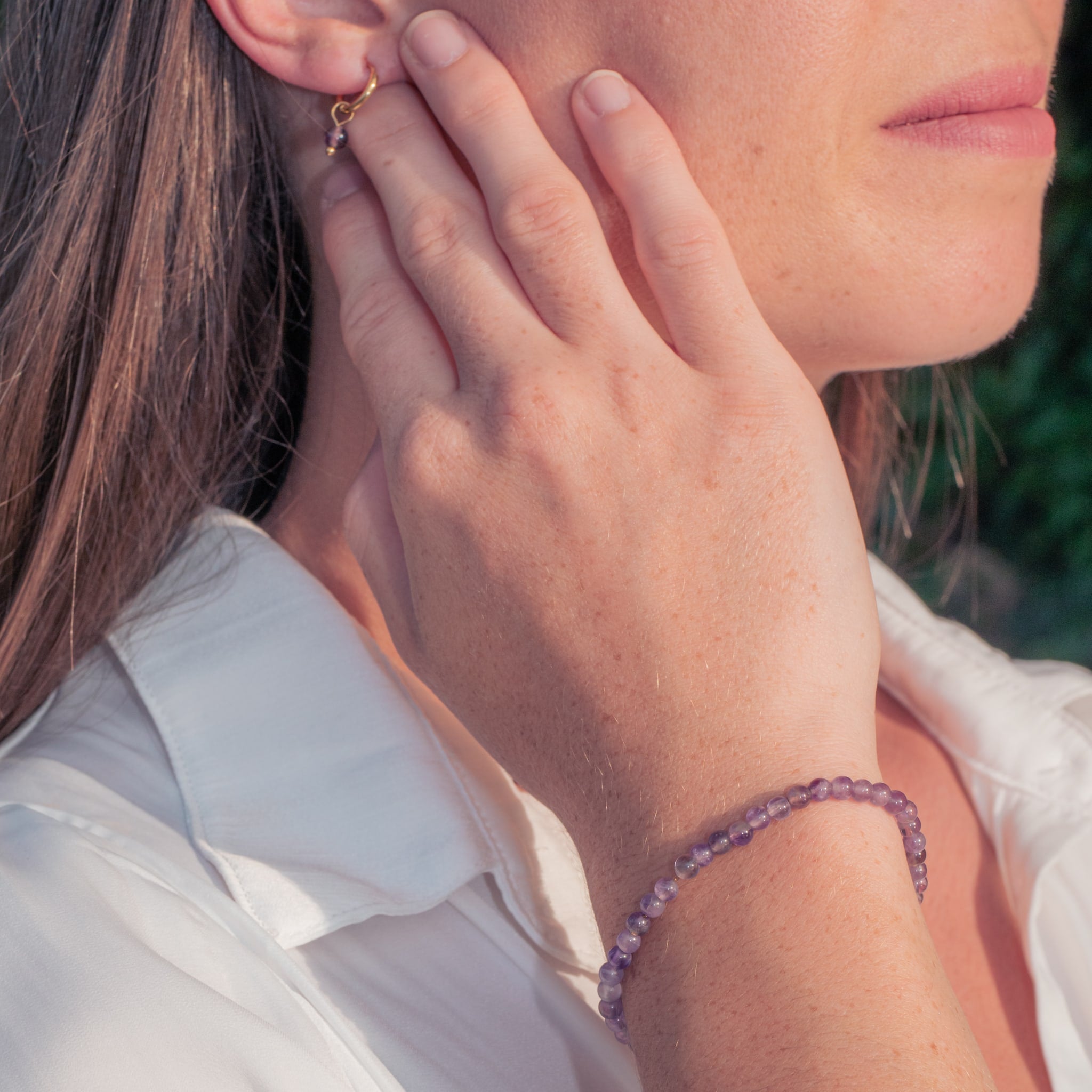 Bracelet Serena en pierres Améthyste - SLOY