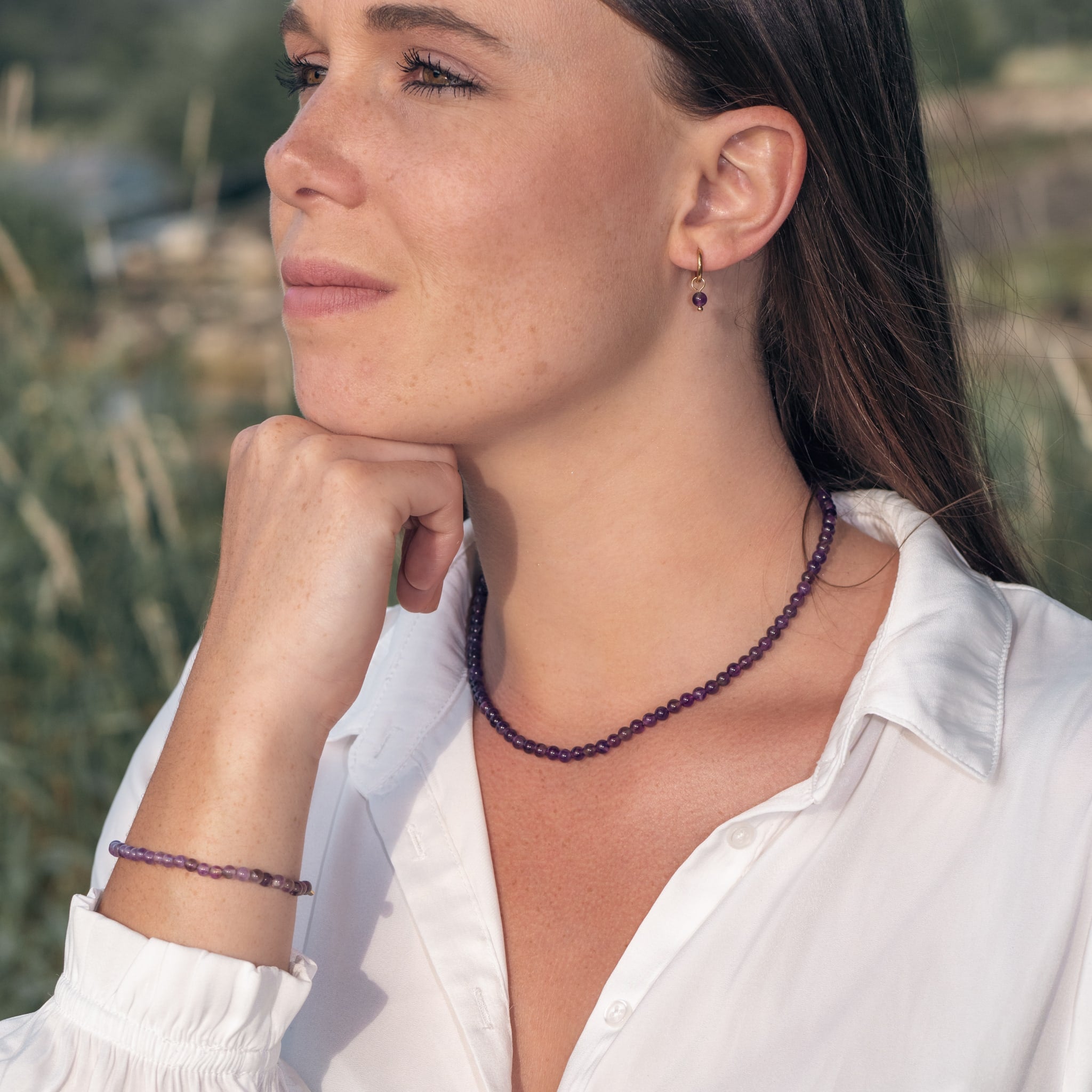 Collier Serena en pierres Améthyste - SLOYA