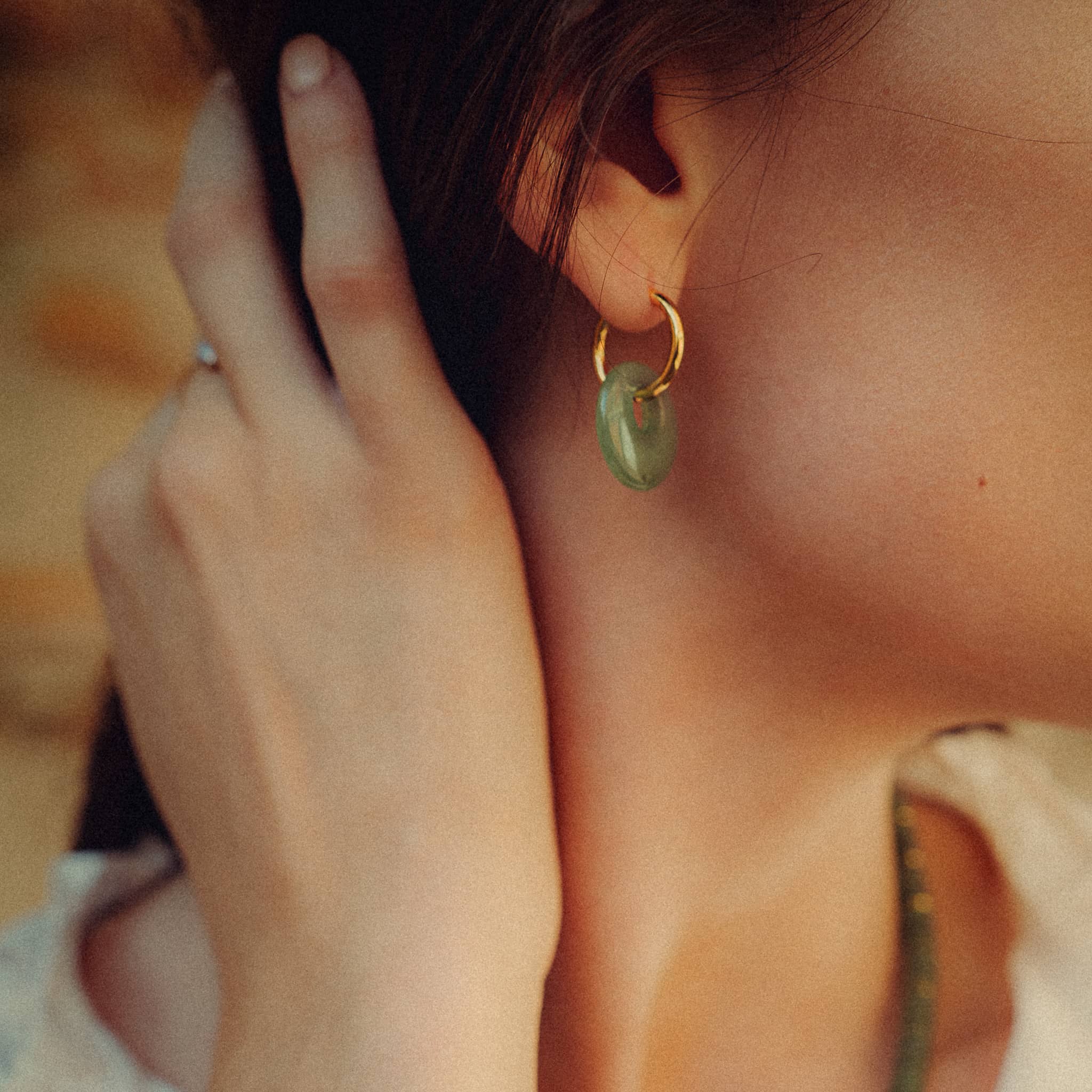 Collier, bracelet et boucles d'oreilles Blima en pierres Aventurine - SLOYA