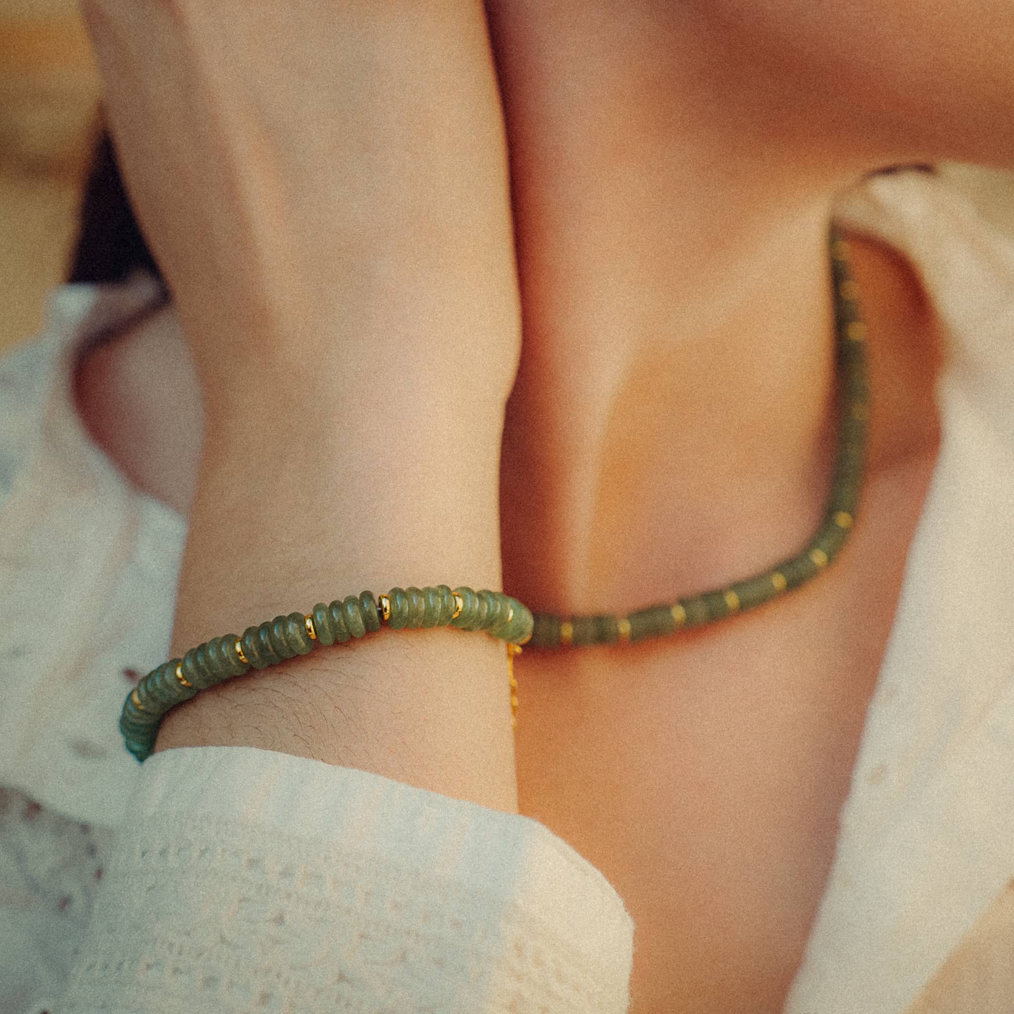 Collier Blima en pierres Aventurine - SLOYA