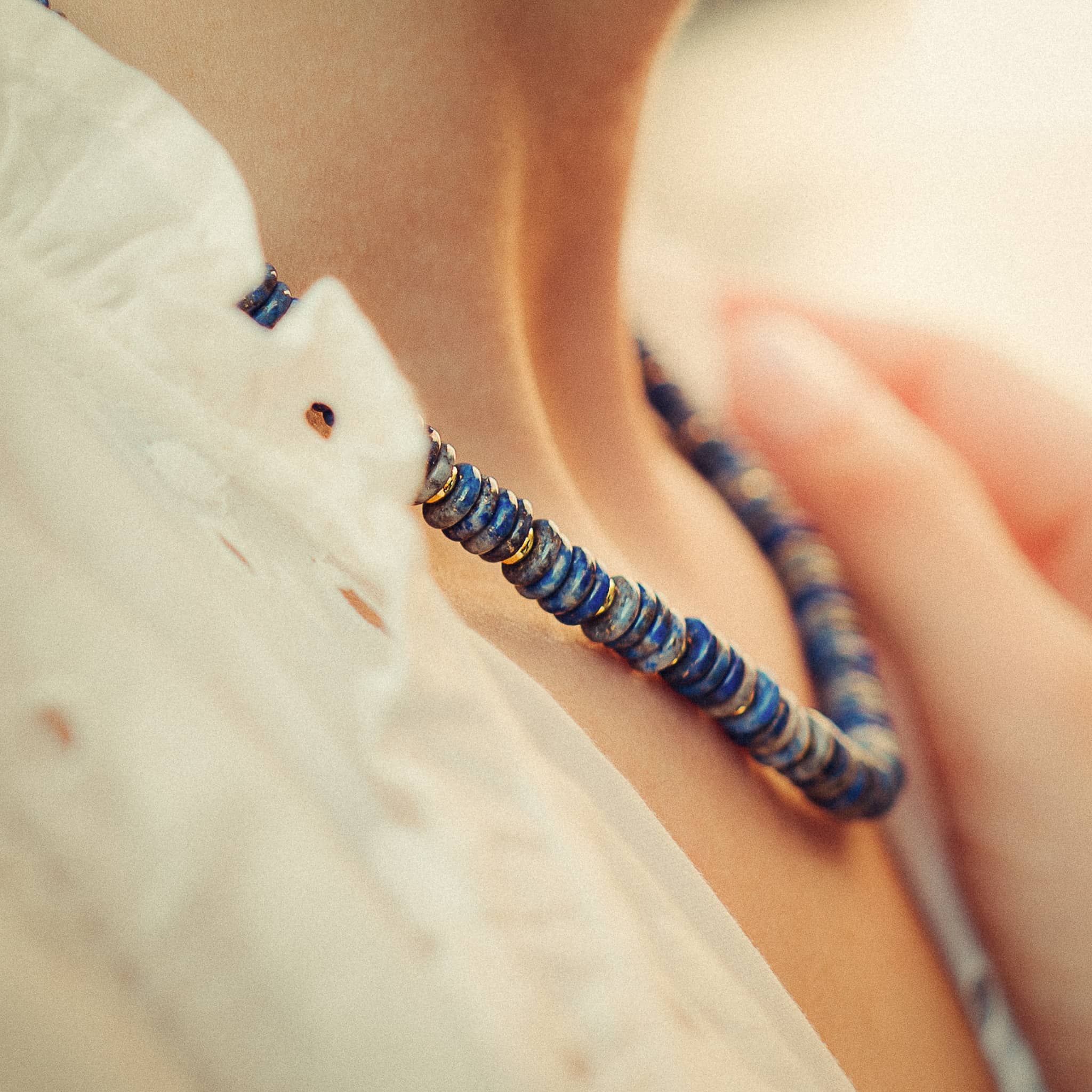 Collier Blima en pierres Lapis-lazuli - SLOYA