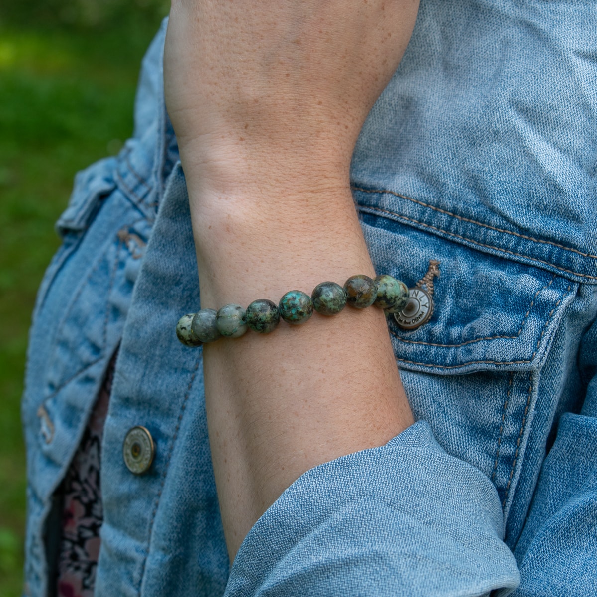 Bracelet Kamelia en pierres naturelles de Turquoise africain - SLOYA