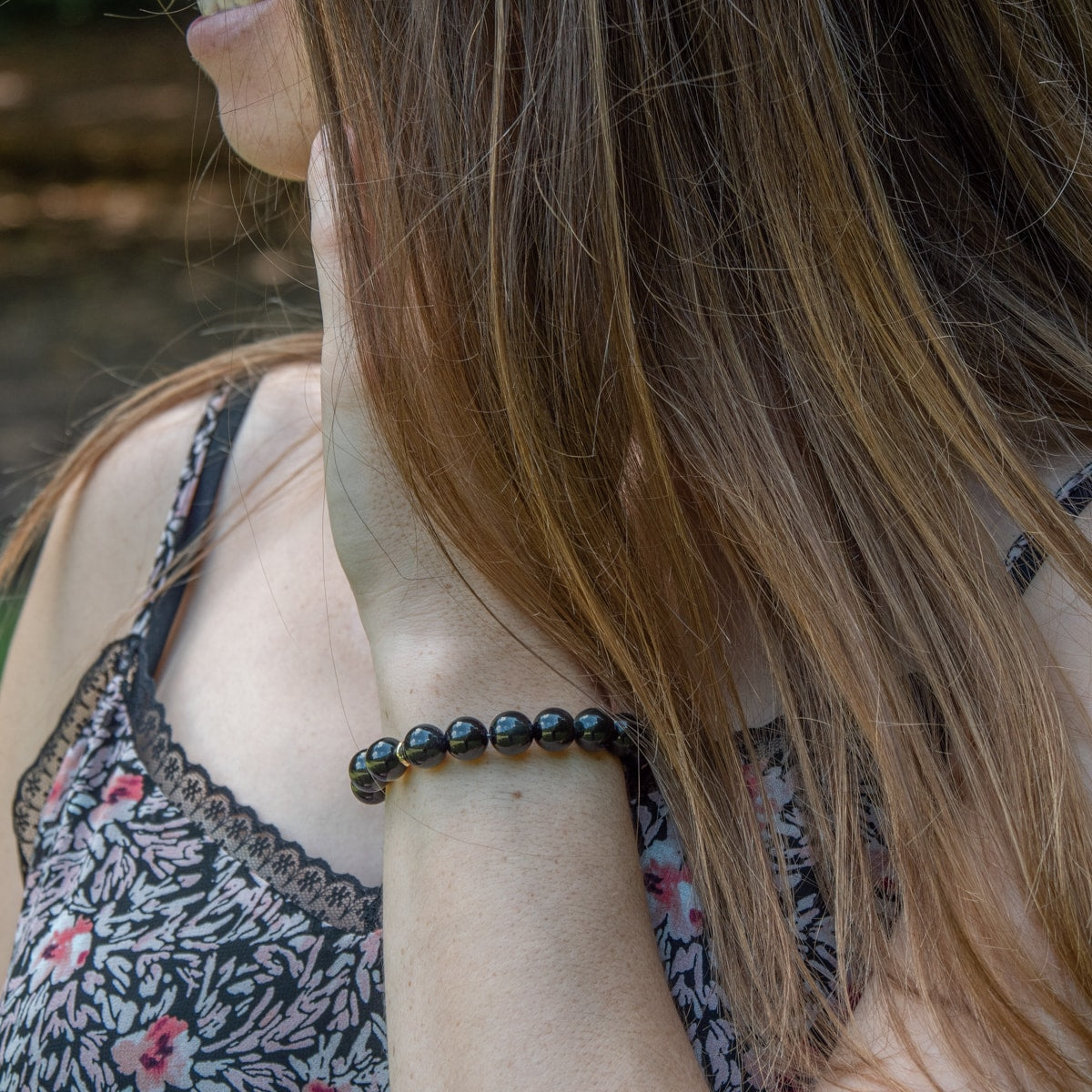 Bracelet Kamelia en pierres naturelles d’Obsidienne - SLOYA