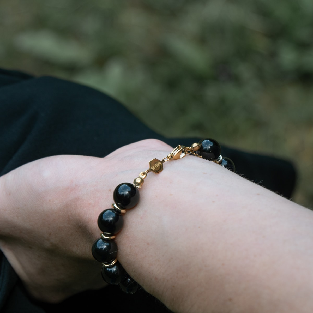 Bracelet Kamelia en pierres naturelles d’Obsidienne - SLOYA
