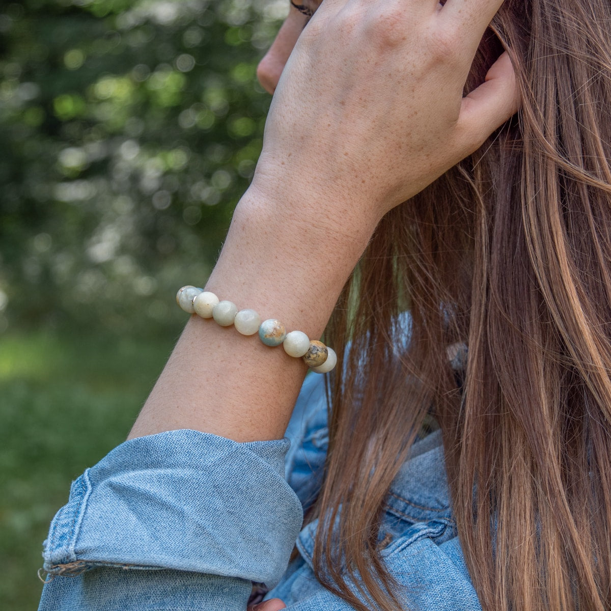 Bracelet Kamelia en pierres naturelles d'Amazonite - SLOYA