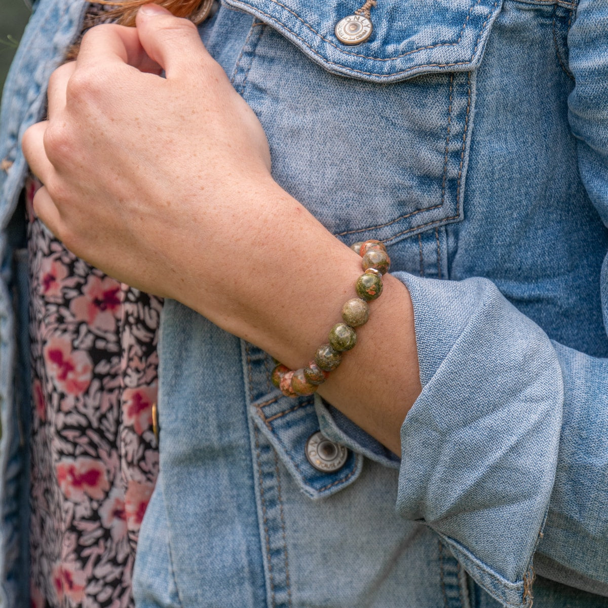 Bracelet Kamelia en pierres naturelles d’Unakite - SLOYA