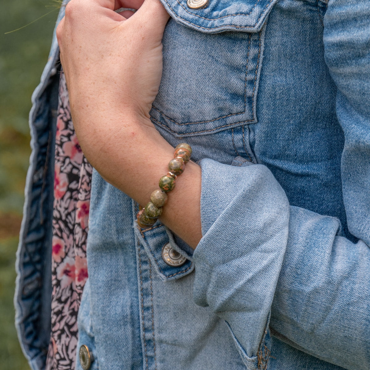 Bracelet Kamelia en pierres naturelles d’Unakite - SLOYA