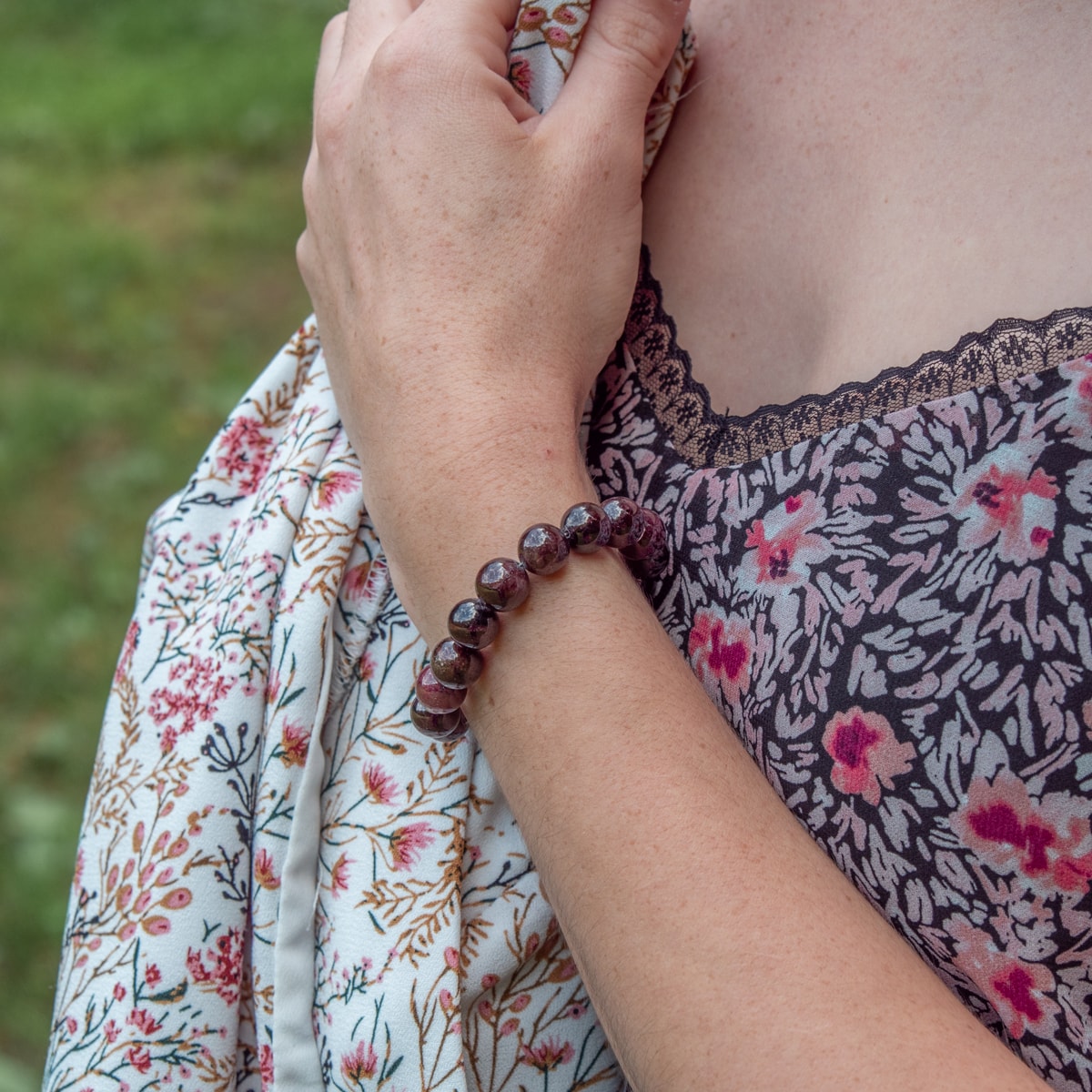 Bracelet Kamelia en pierres naturelles de Grenat - SLOYA