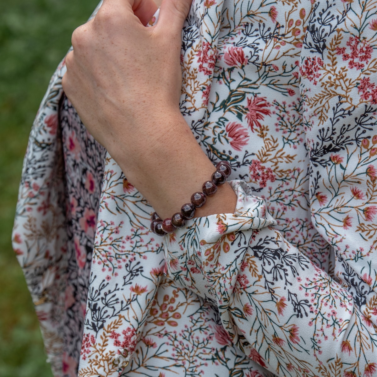 Bracelet Kamelia en pierres naturelles de Grenat - SLOYA