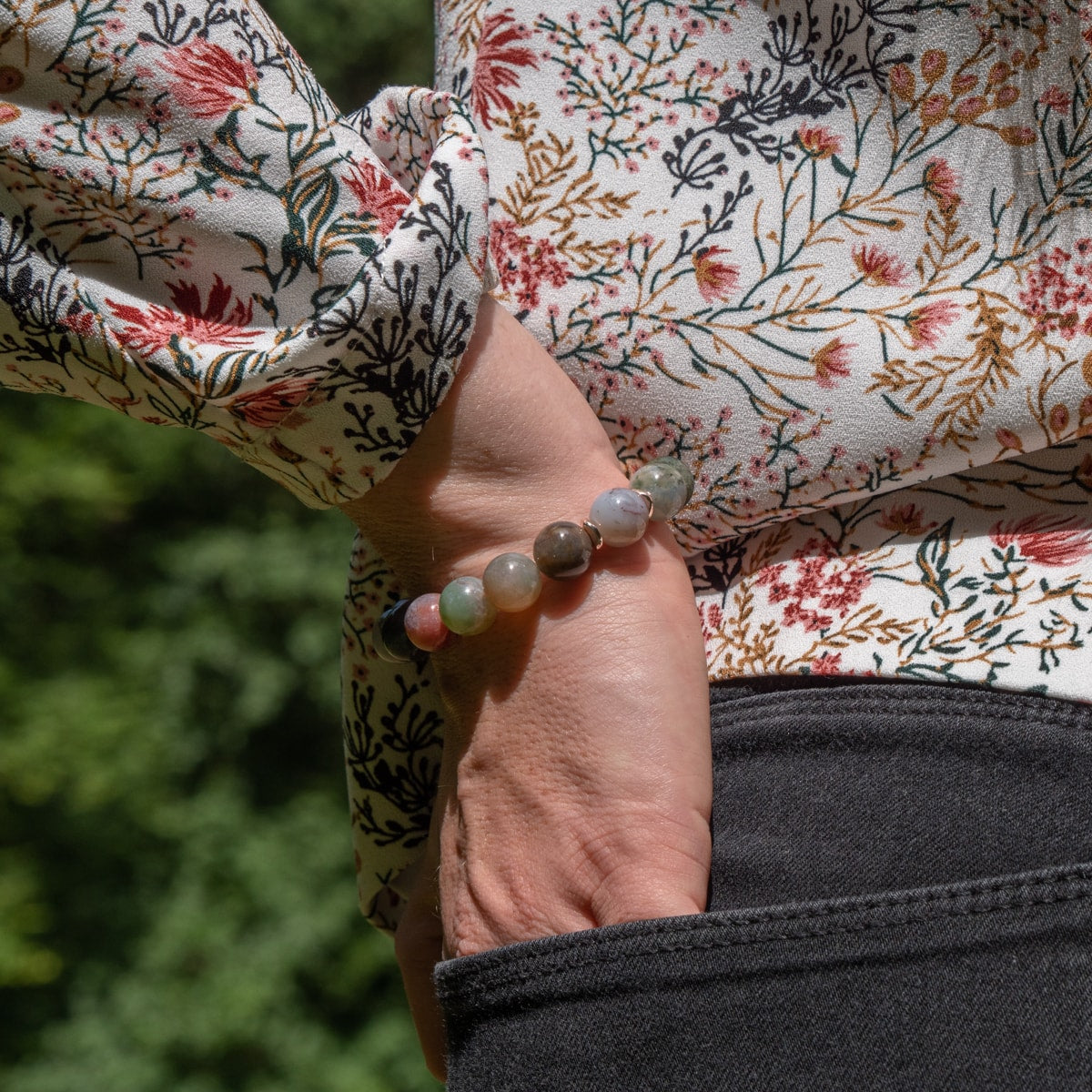 Bracelet Kamelia en pierres naturelles d’Agate Indienne - SLOYA