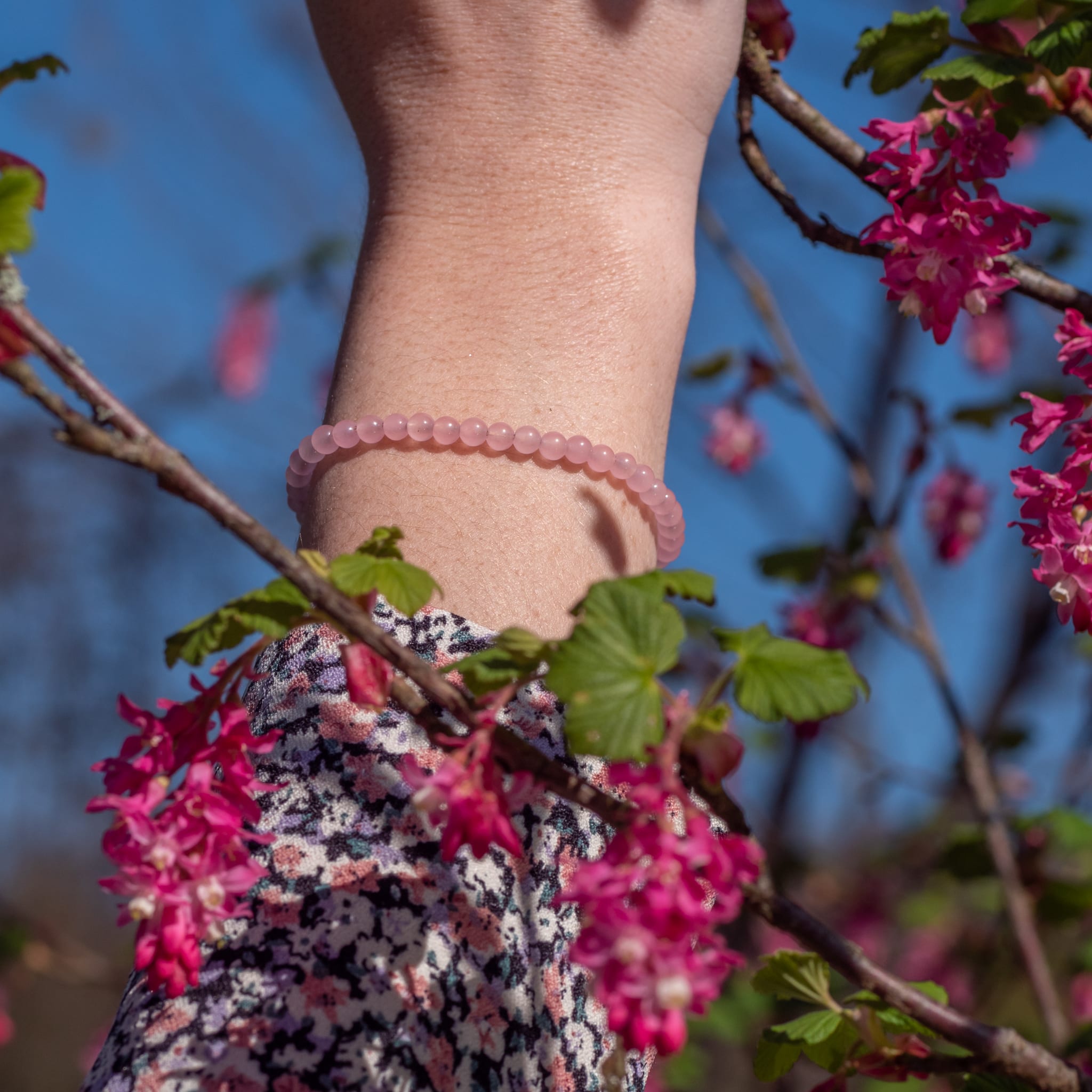 Bracelet Serena en pierres Quartz Rose - SLOYA