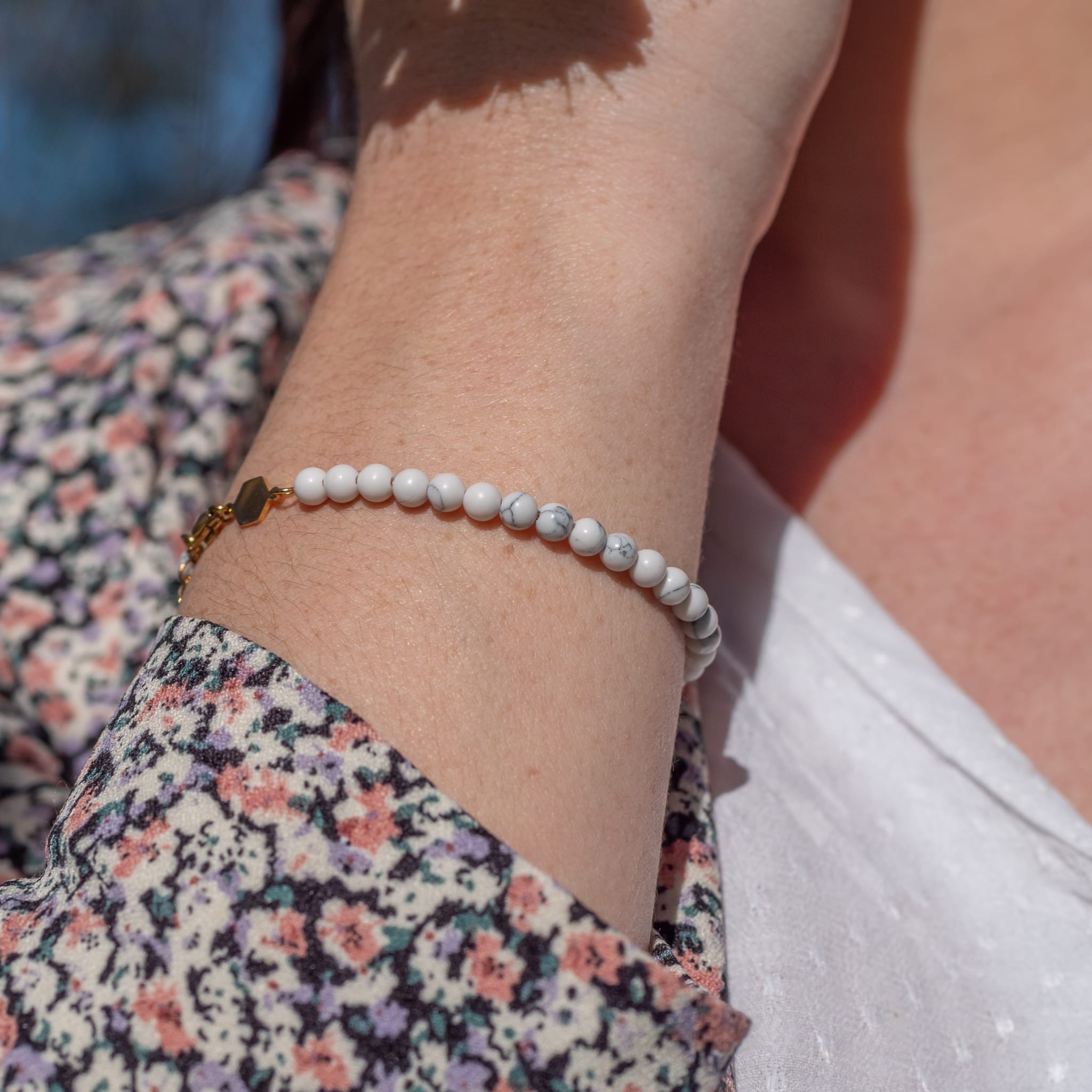 Bracelet Serena en pierres Howlite - SLOYA