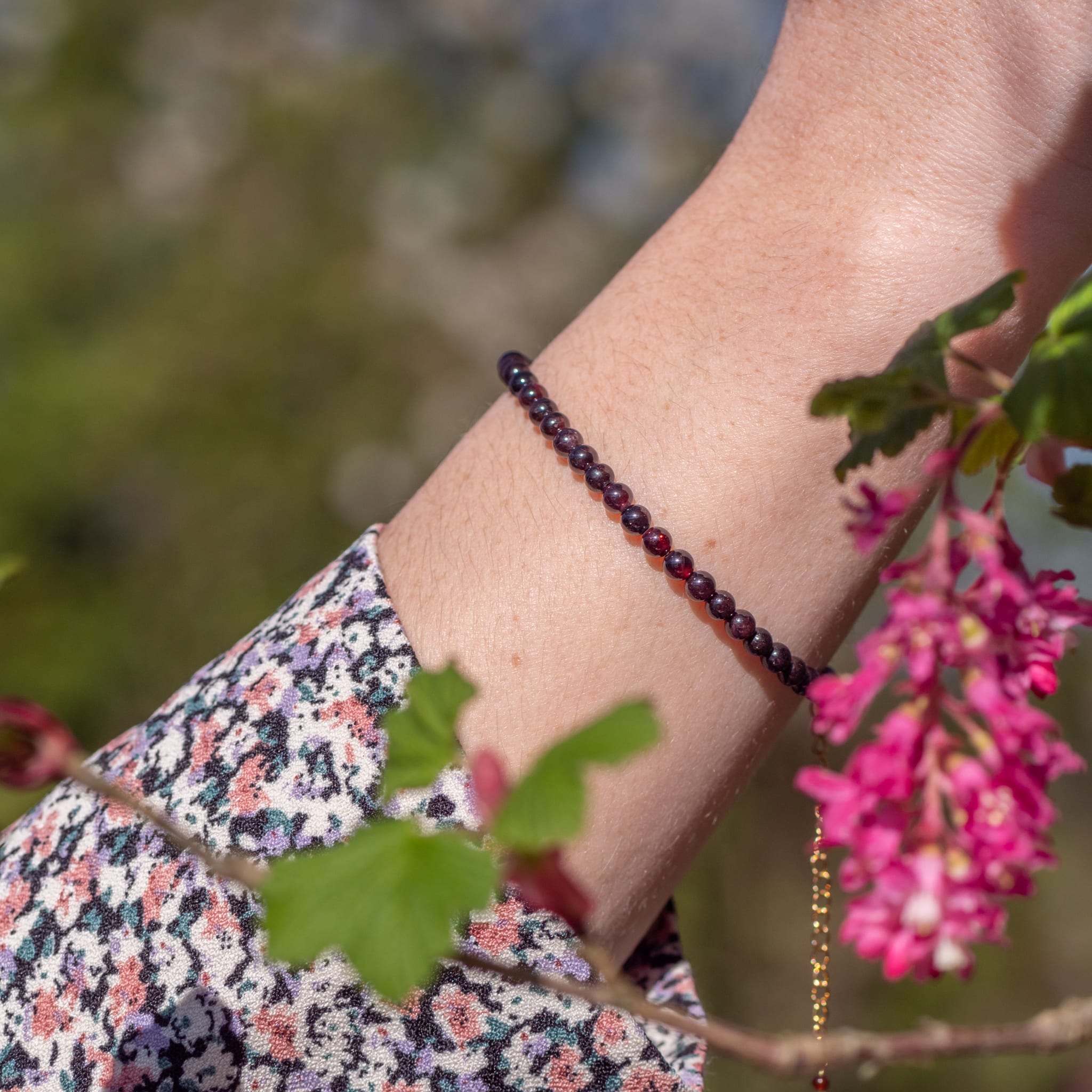 Bracelet Serena en pierres Grenat - SLOYA