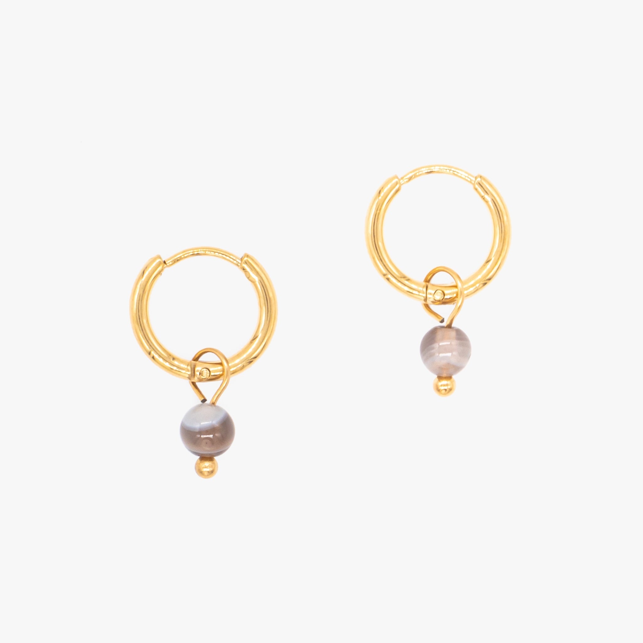Boucles d'oreilles Serena en pierres Agate Botswana - SLOYA