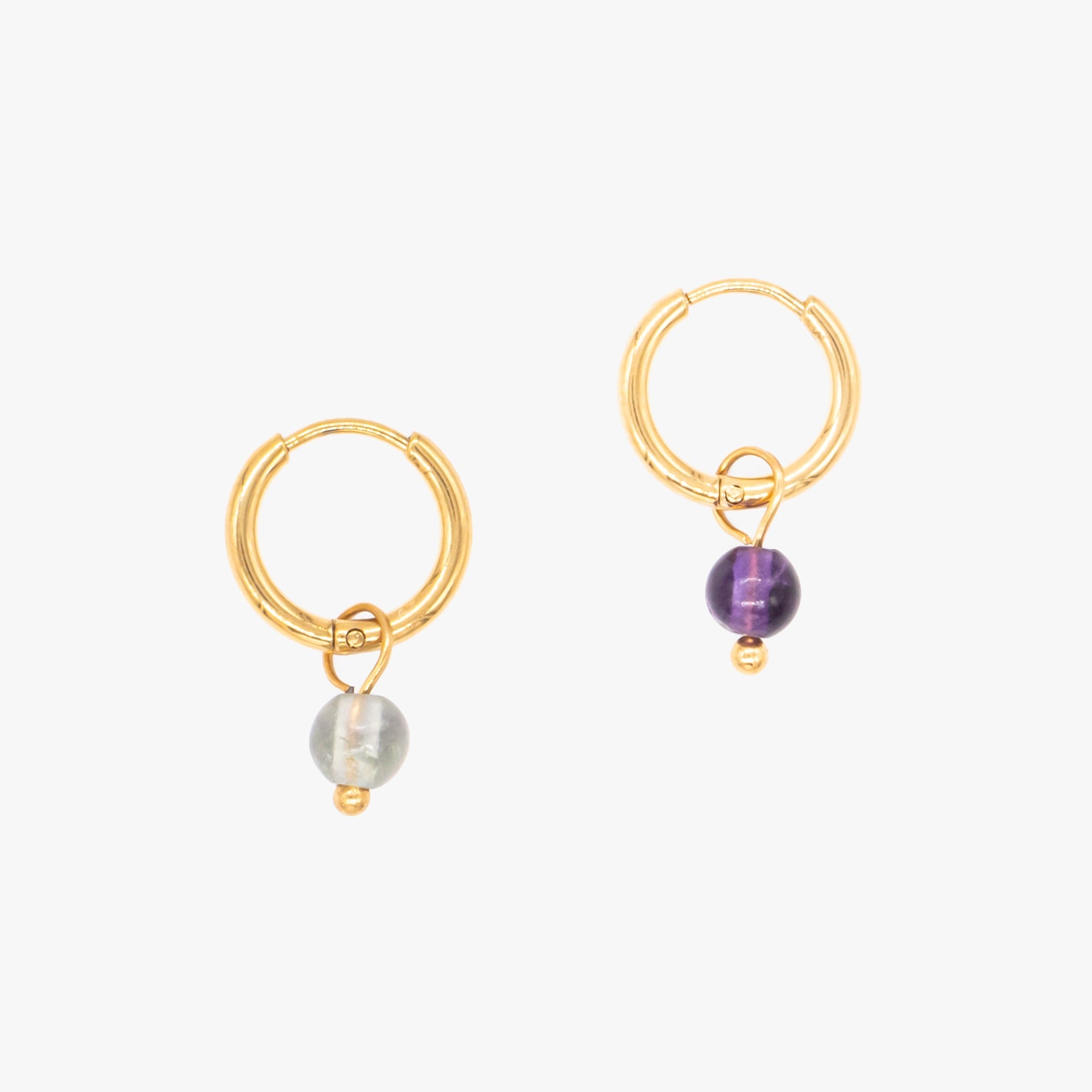 Boucles d'oreilles Serena en pierres Fluorite - SLOYA
