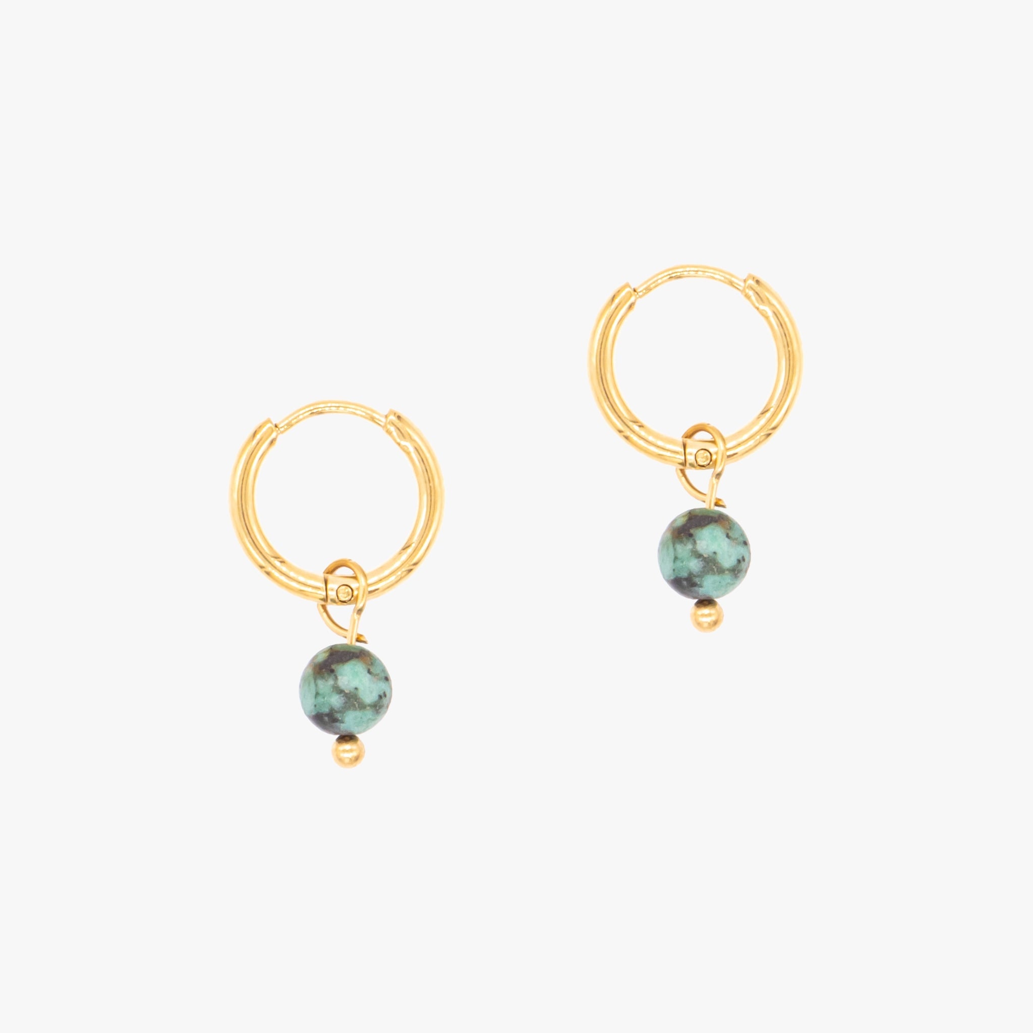 Boucles d'oreilles Serena en pierres Turquoise Africain - SLOYA