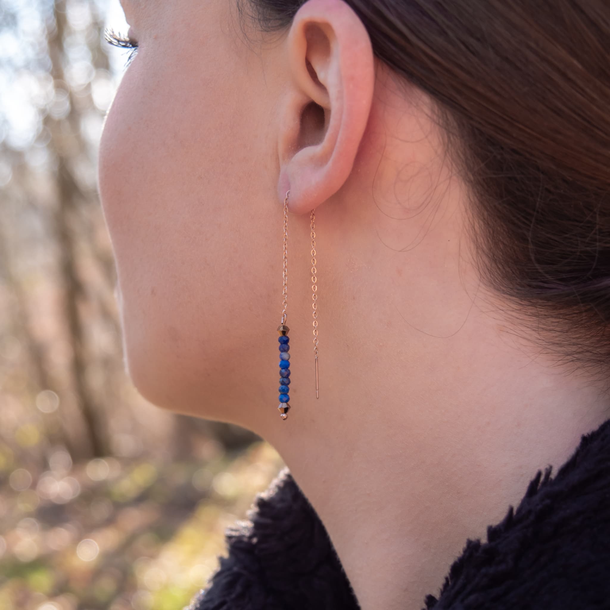Boucles d'oreilles LUMIA en pierres Lapis-lazuli - SLOYA