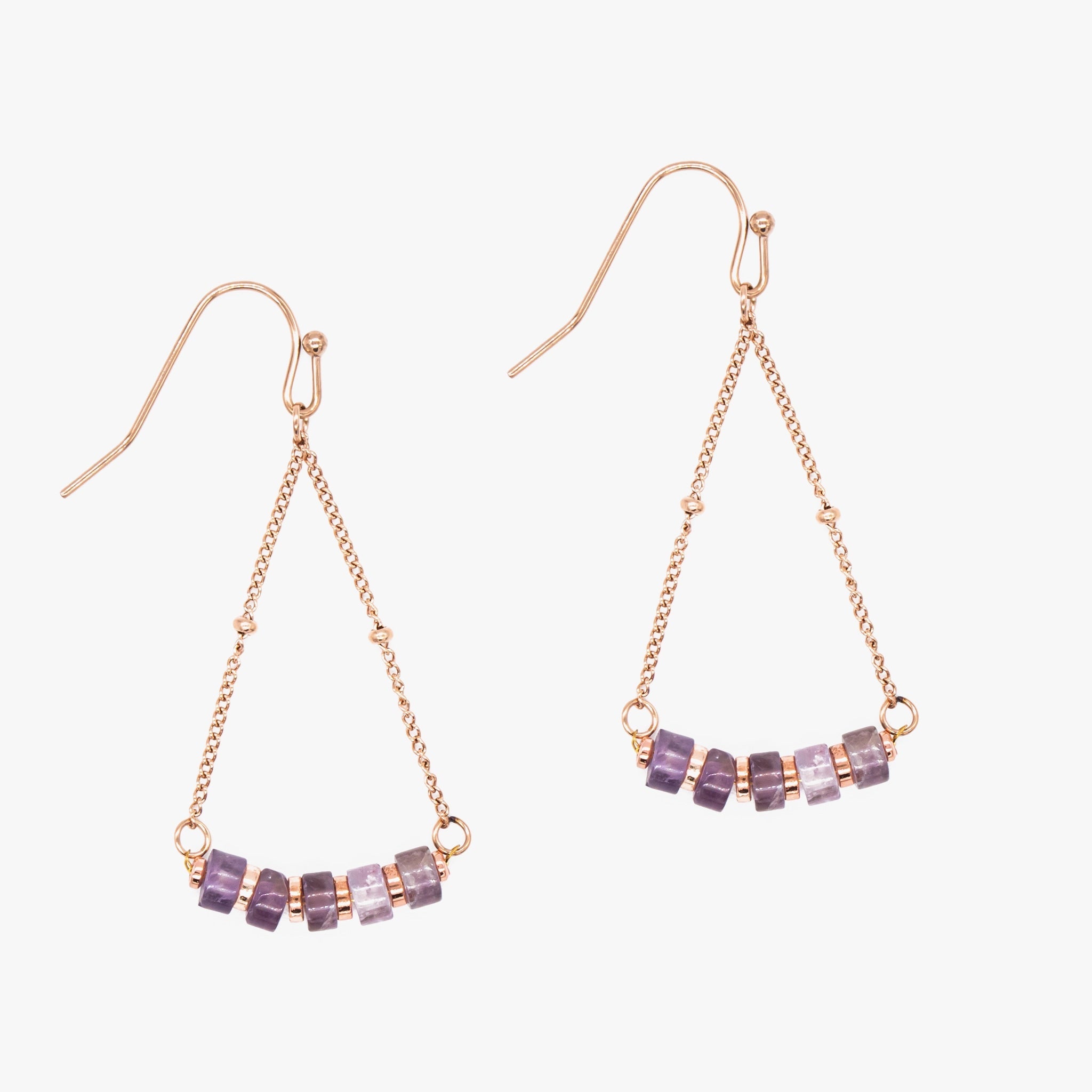 Boucles d'oreilles PIANA en pierres Améthyste - SLOYA