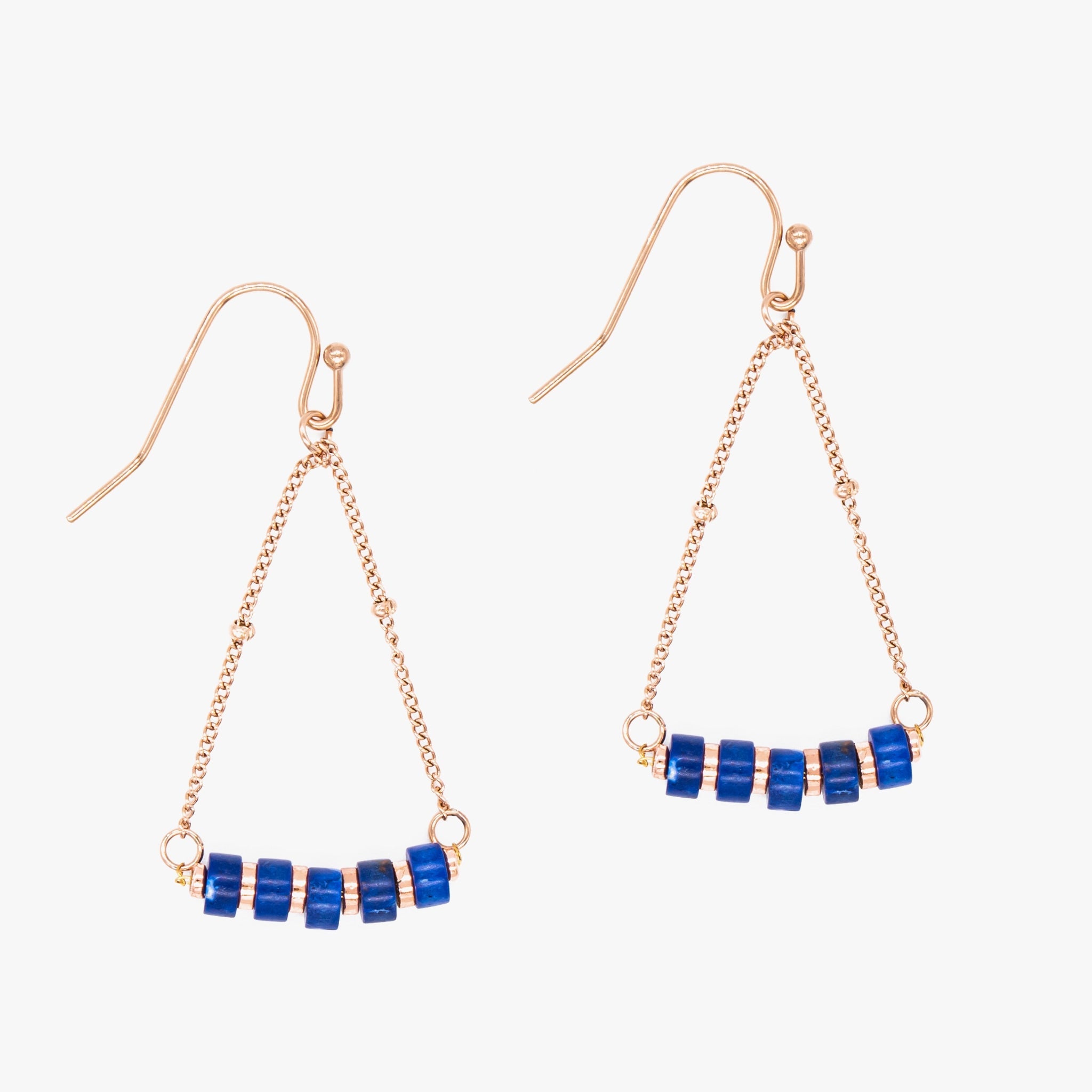 Boucles d'oreilles PIANA en pierres Lapis-lazuli - SLOYA