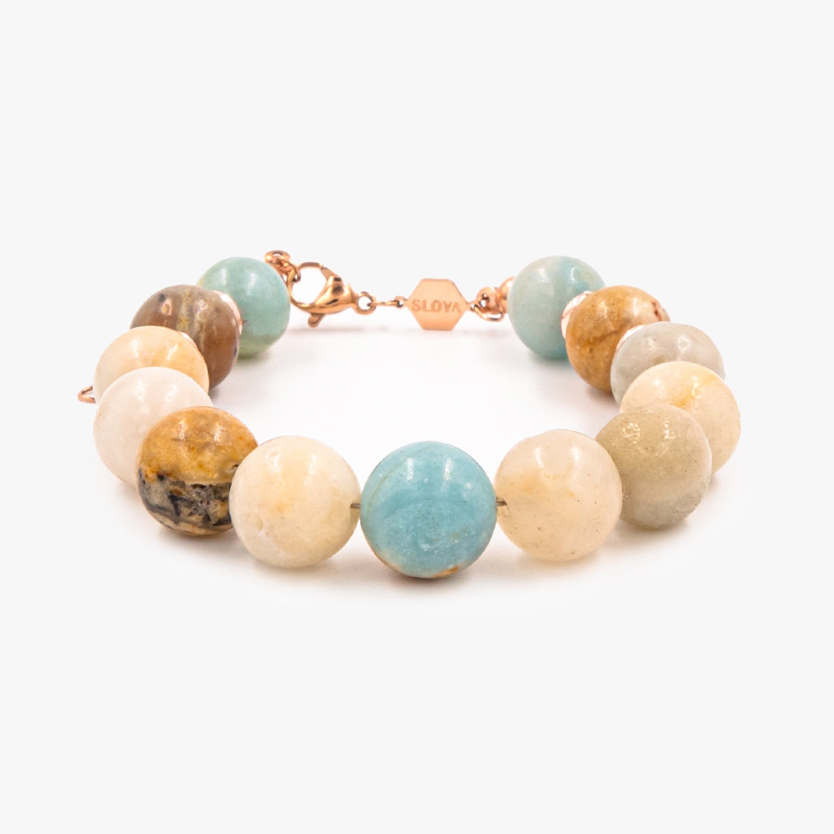 Bracelet Kamelia en pierres naturelles d'Amazonite - SLOYA