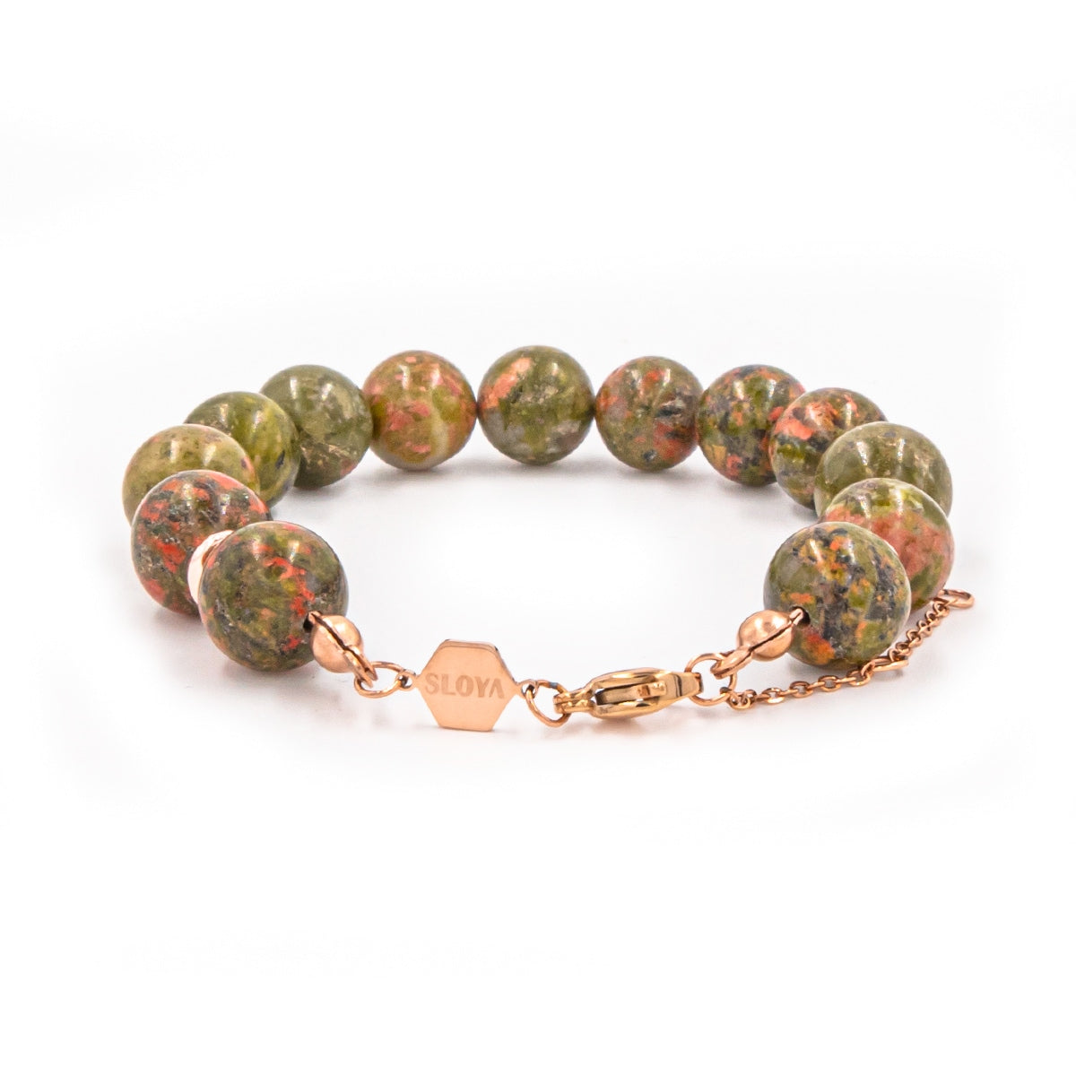 Bracelet Kamelia en pierres naturelles d’Unakite - SLOYA