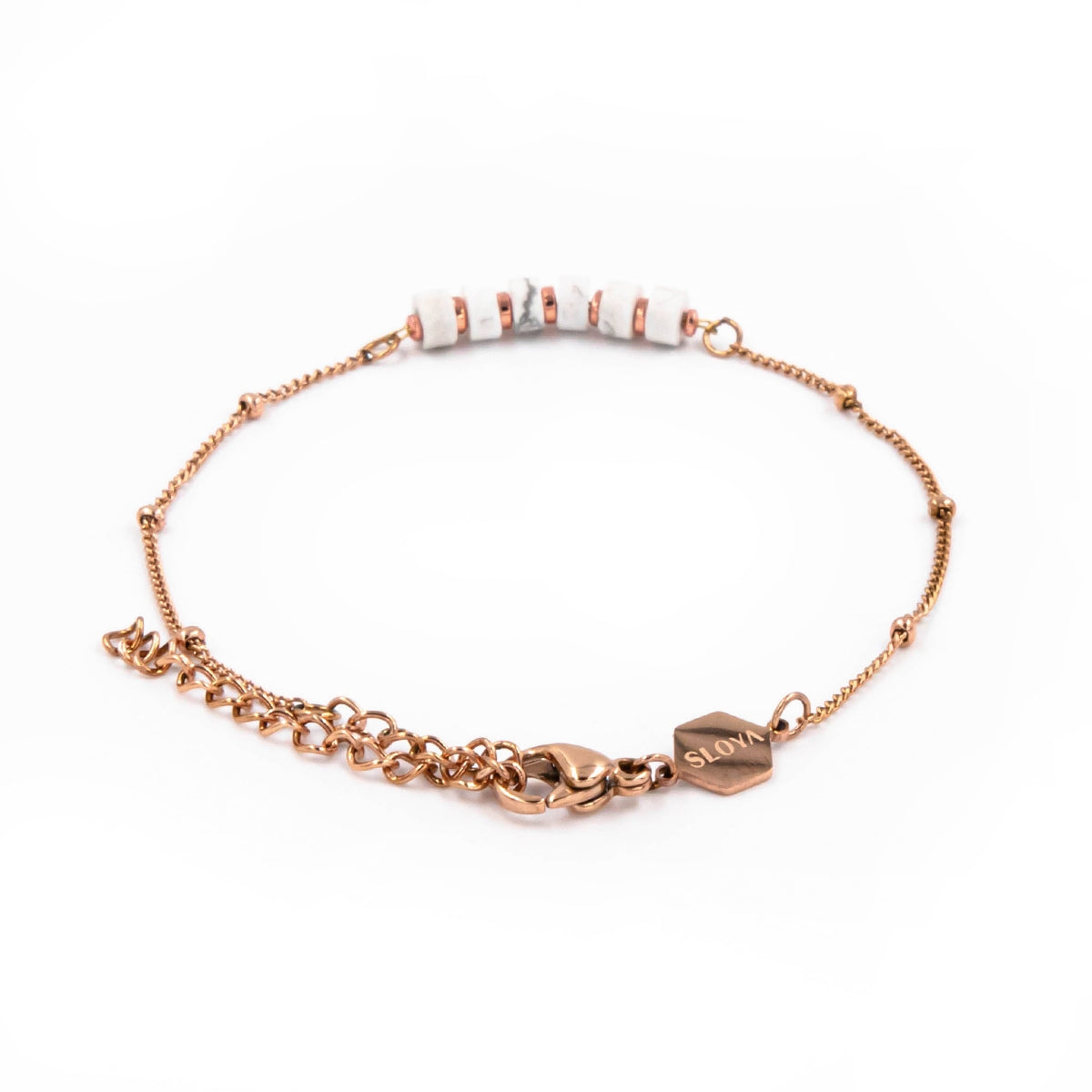 Bracelet PIANA en pierres Howlite - SLOYA