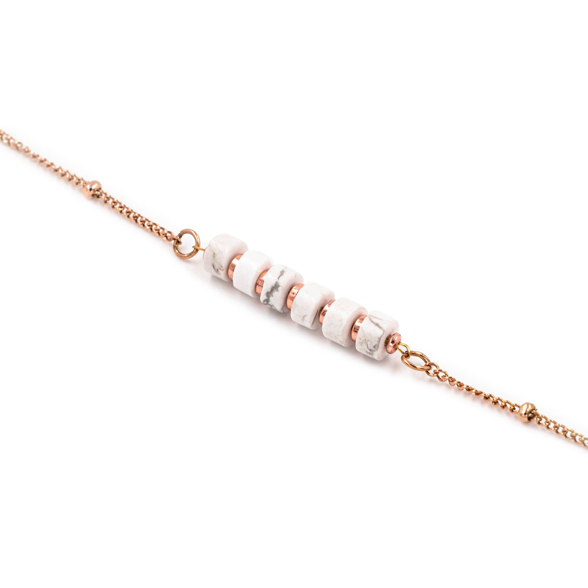 Bracelet PIANA en pierres Howlite - SLOYA
