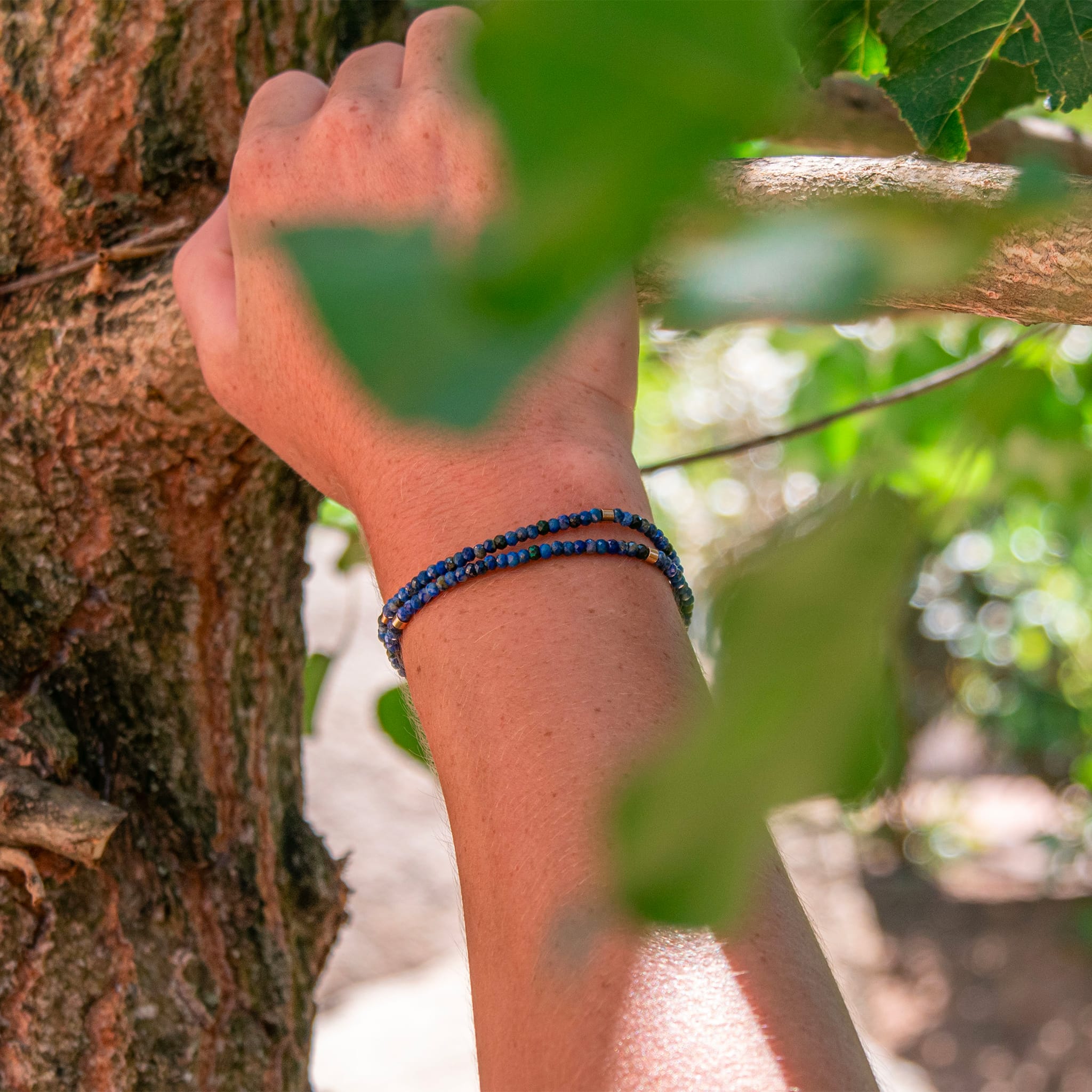 Bracelet femme lumia en pierres naturelles de Lapis-Lazuli - SLOYA