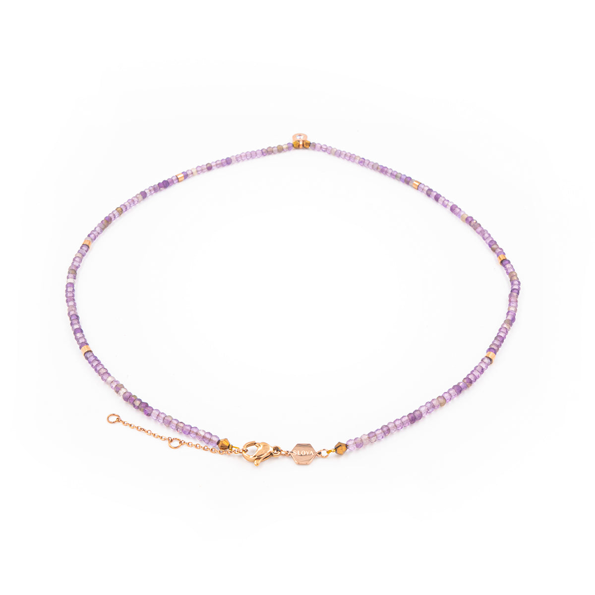 Collier Lumia en pierres naturelles d'Améthyste - SLOYA