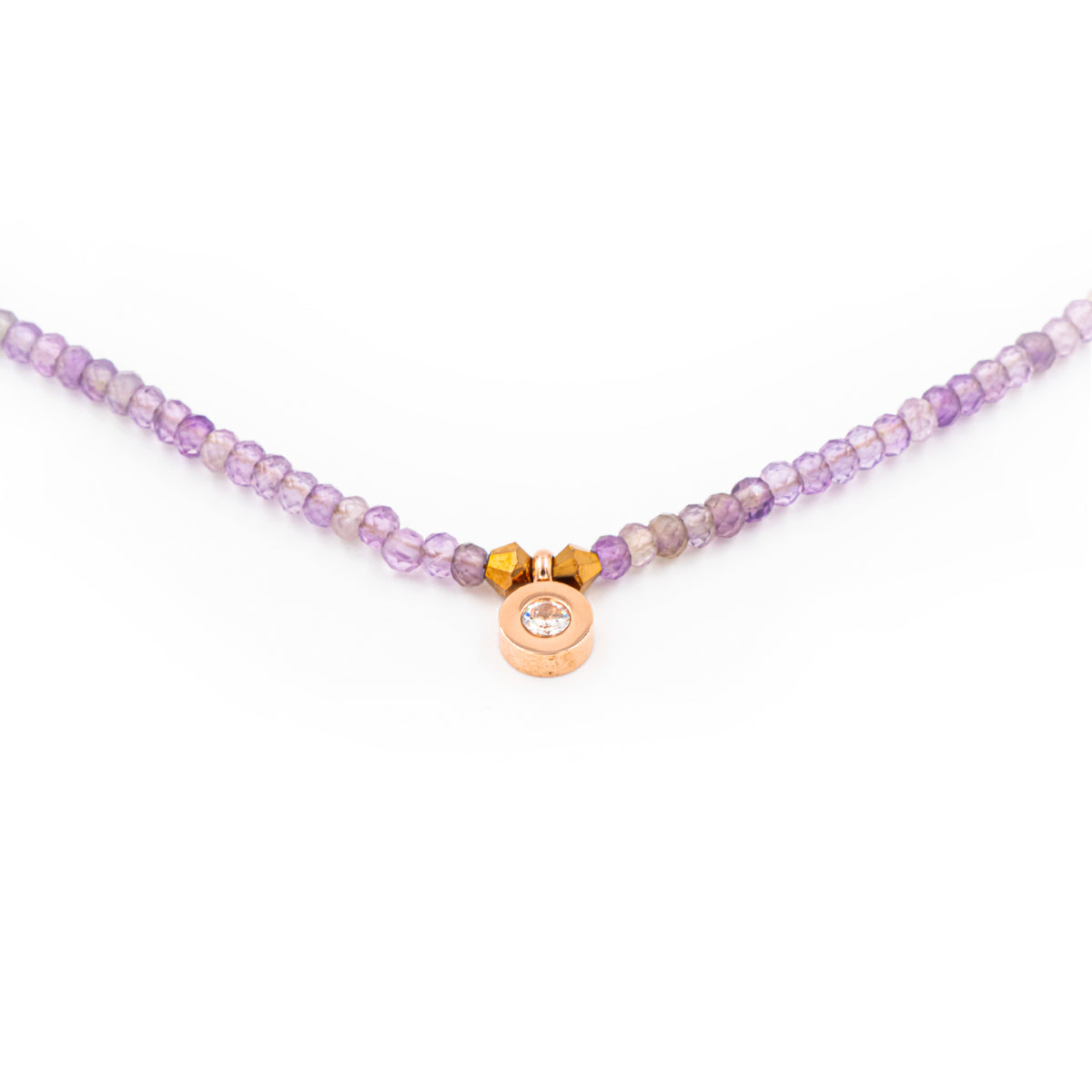 Collier Lumia en pierres naturelles d'Améthyste - SLOYA