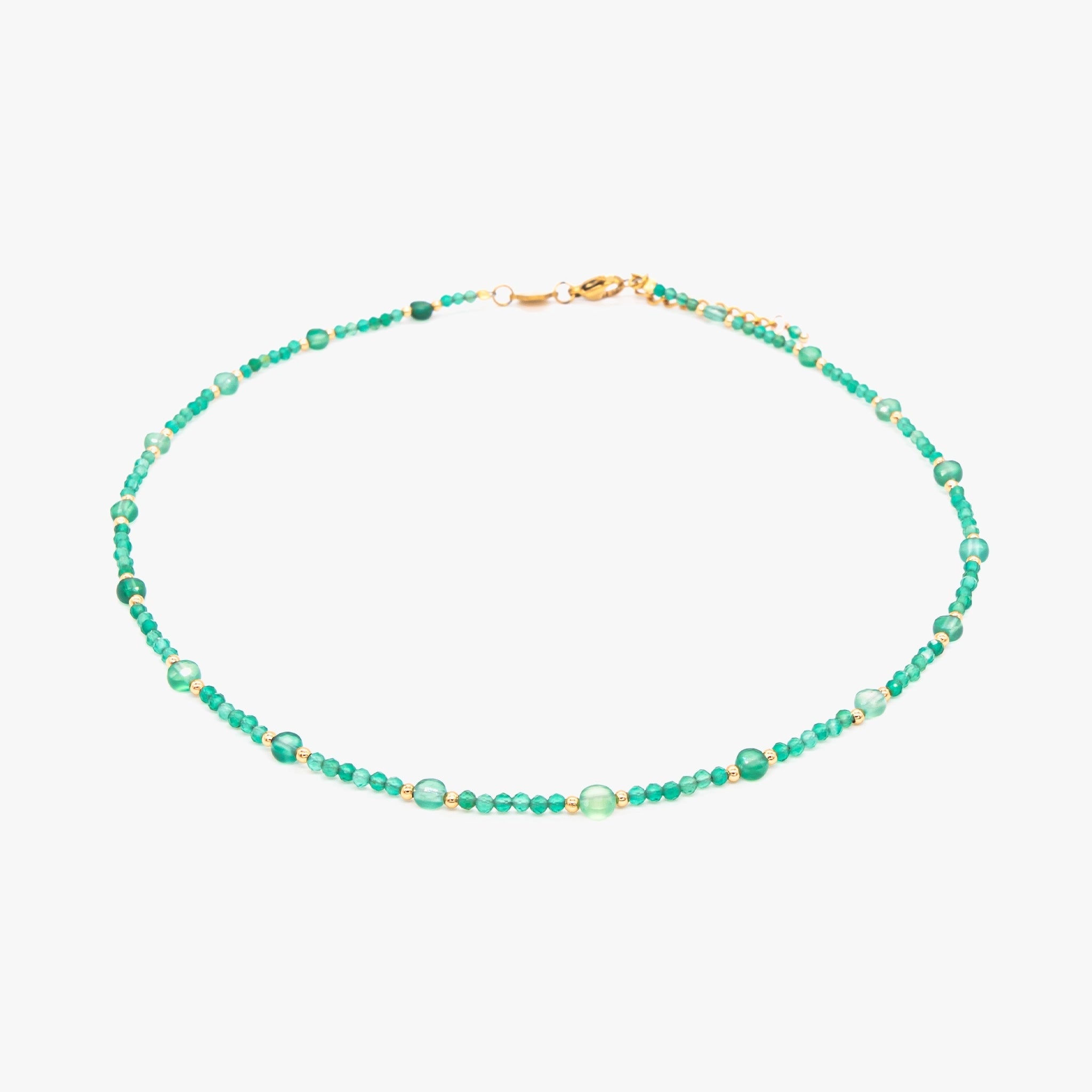 Collier Paloma en pierres Agate Verte - SLOYA