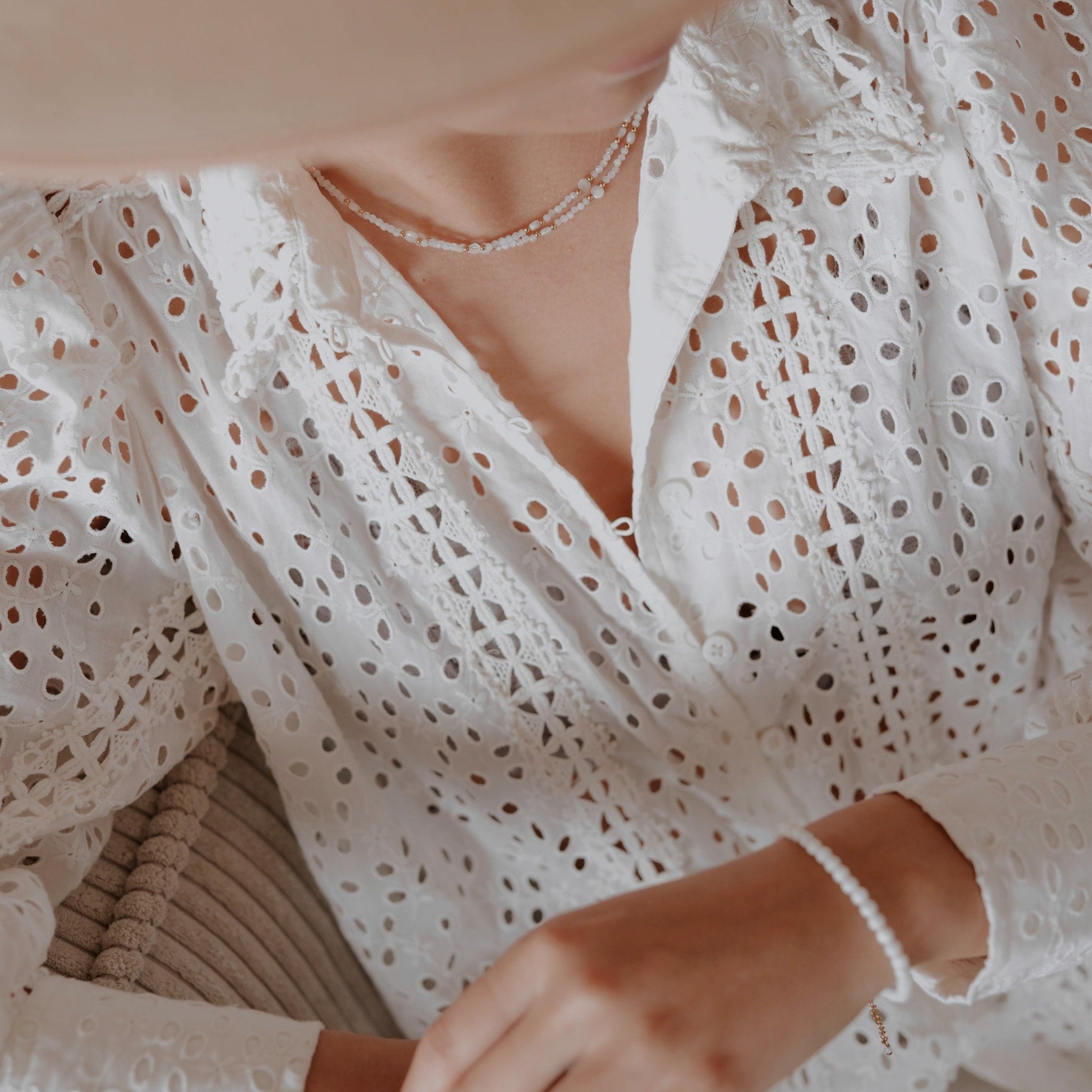 Collier et bracelet Paloma en pierres de Lune - SLOYA