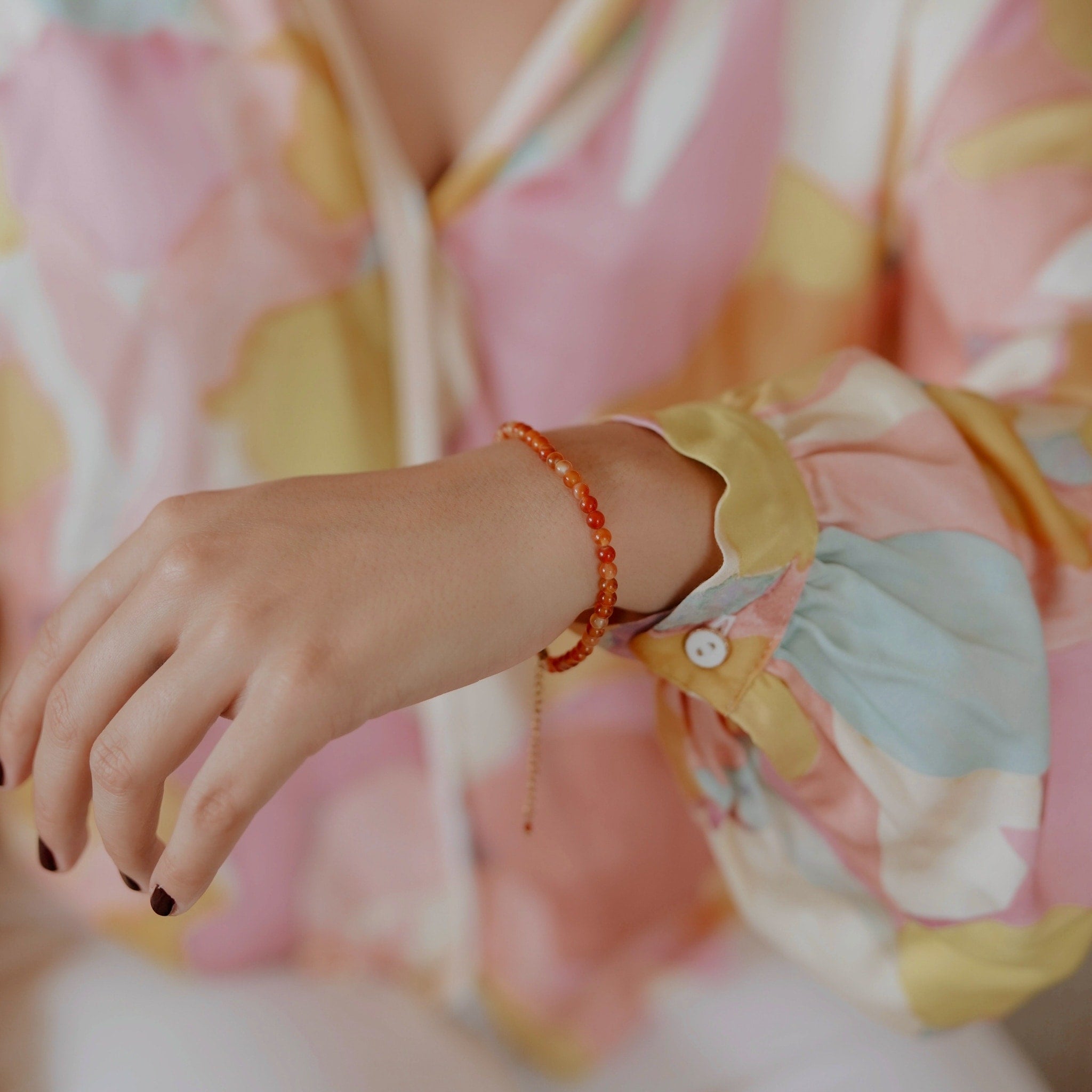 Collier, bracelet et boucles d'oreilles Serena en pierres Cornaline - SLOYA