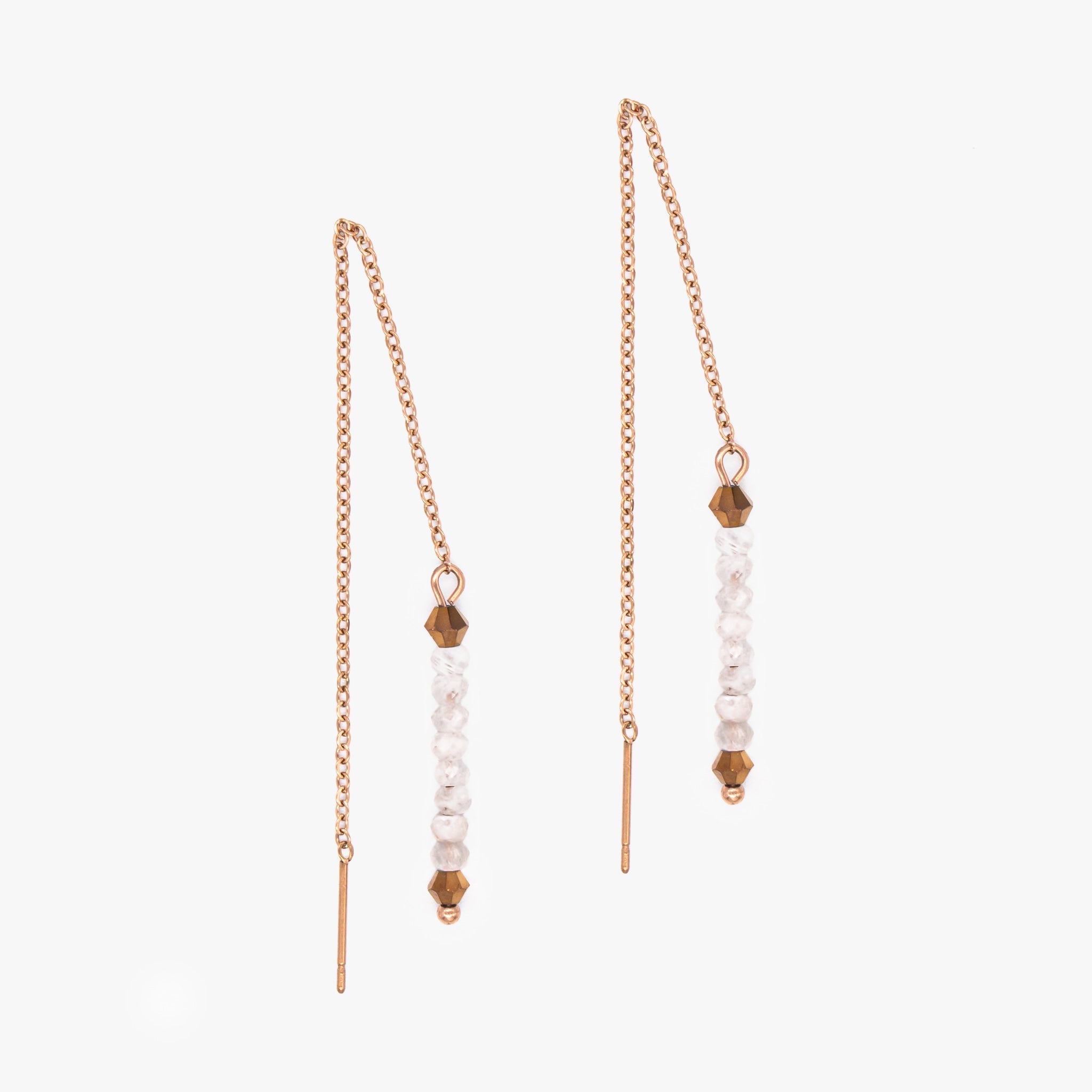 Boucles d'oreilles LUMIA en pierres de Lune - SLOYA