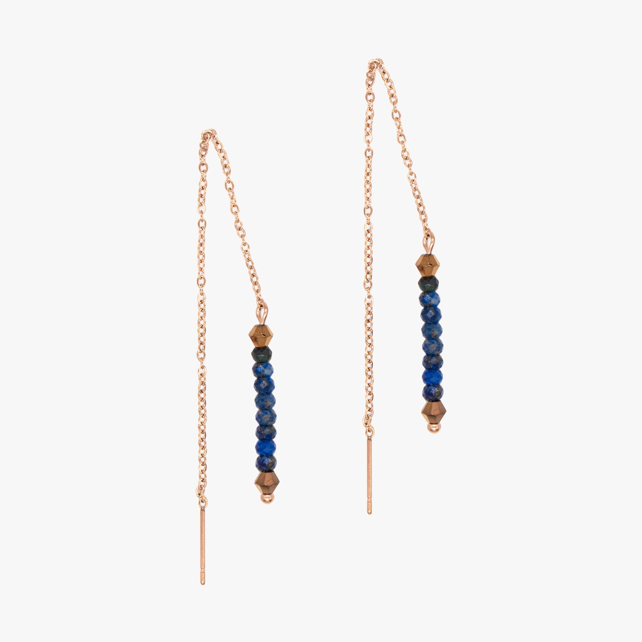 Boucles d'oreilles LUMIA en pierres Lapis-lazuli - SLOYA