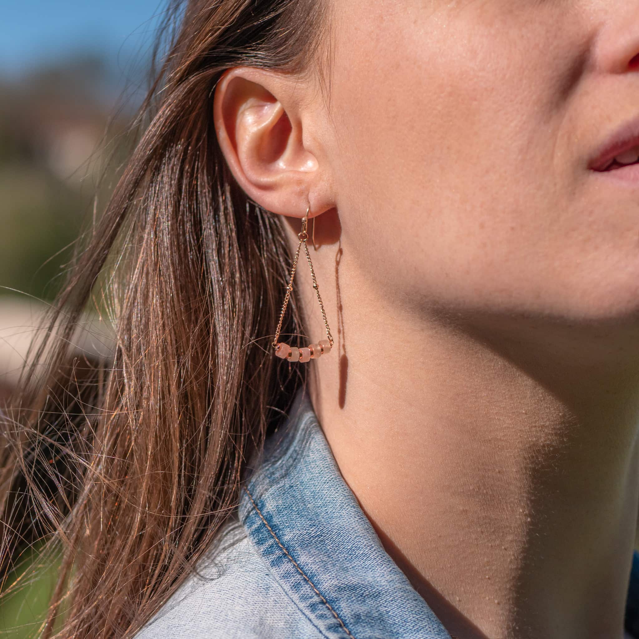 Boucles d'oreilles PIANA en pierres de Soleil - SLOYA