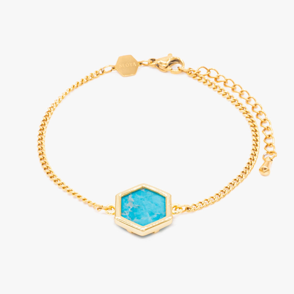 Bracelet Hexalia en pierres Turquoise - SLOYA