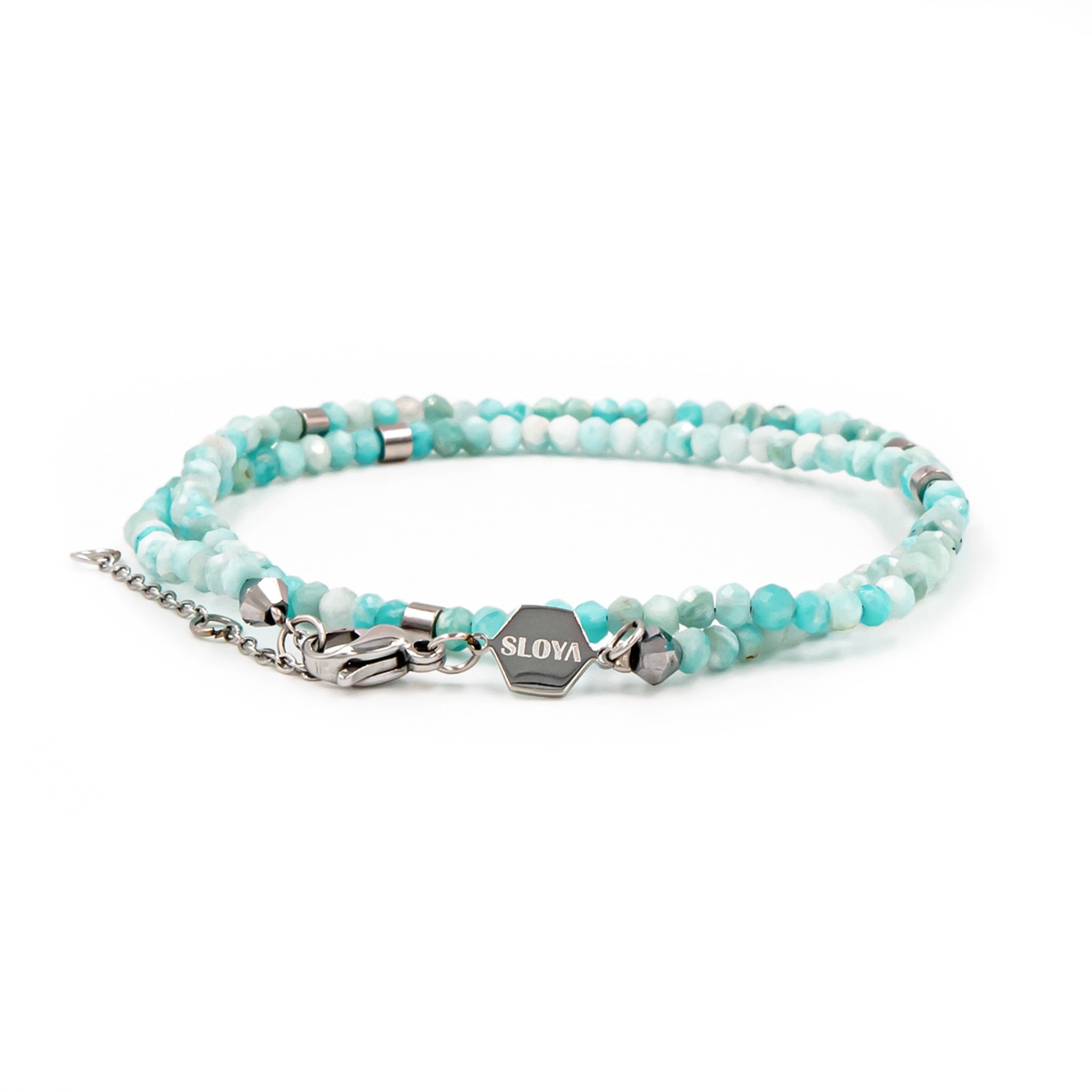 Bracelet Lumia en pierres naturelles d'Amazonite - SLOYA