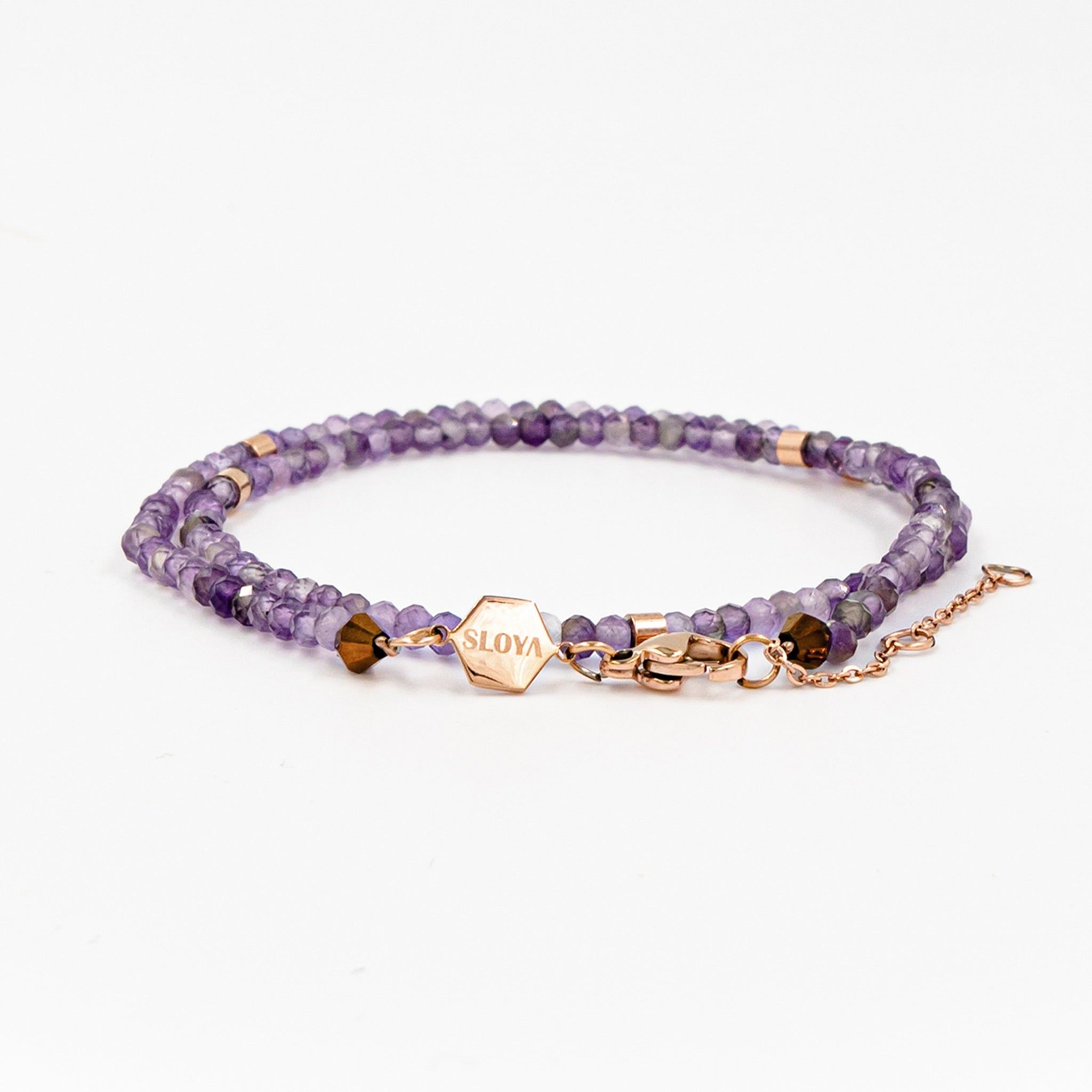 Bracelet Lumia en pierres naturelles d'Améthyste - SLOYA