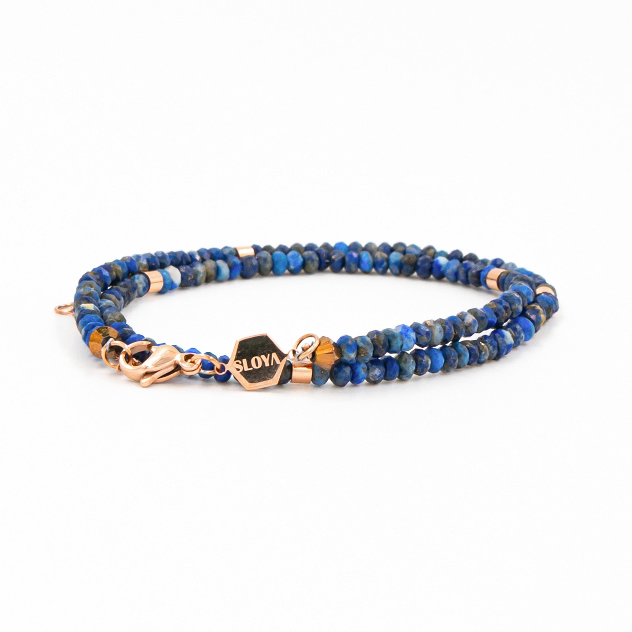 Bracelet femme lumia en pierres naturelles de Lapis-Lazuli - SLOYA